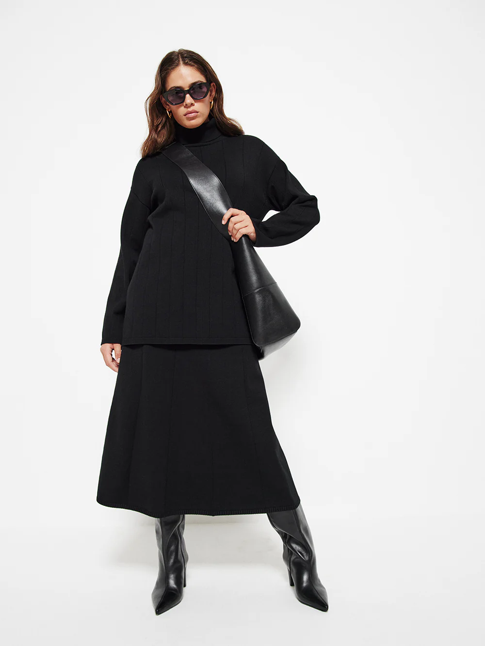 A Line Knit Skirt