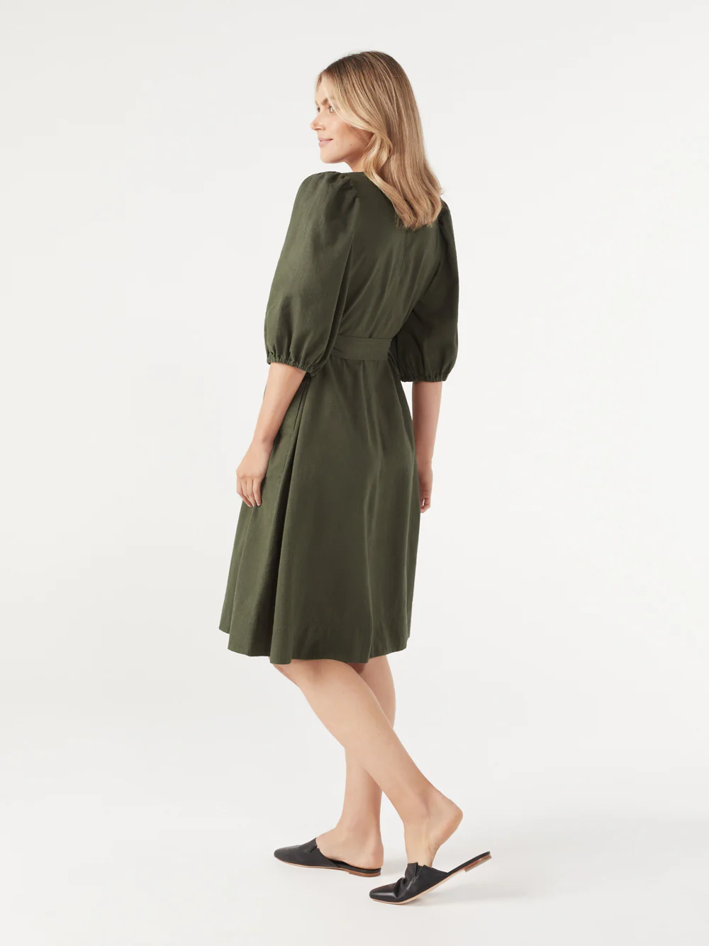 Belted A-line Dress - Image 3