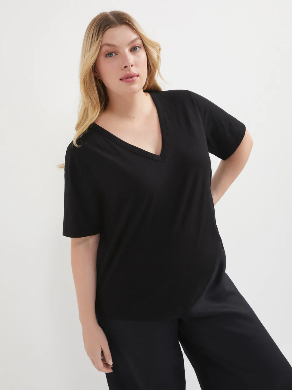 Common Standard Organic Cotton V-Neck Tee - Image 14
