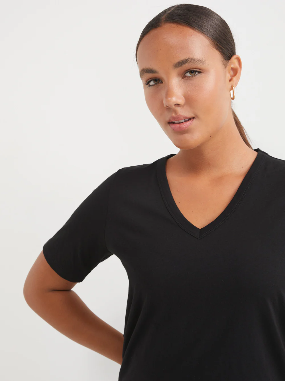 Common Standard Organic Cotton V-Neck Tee - Image 4