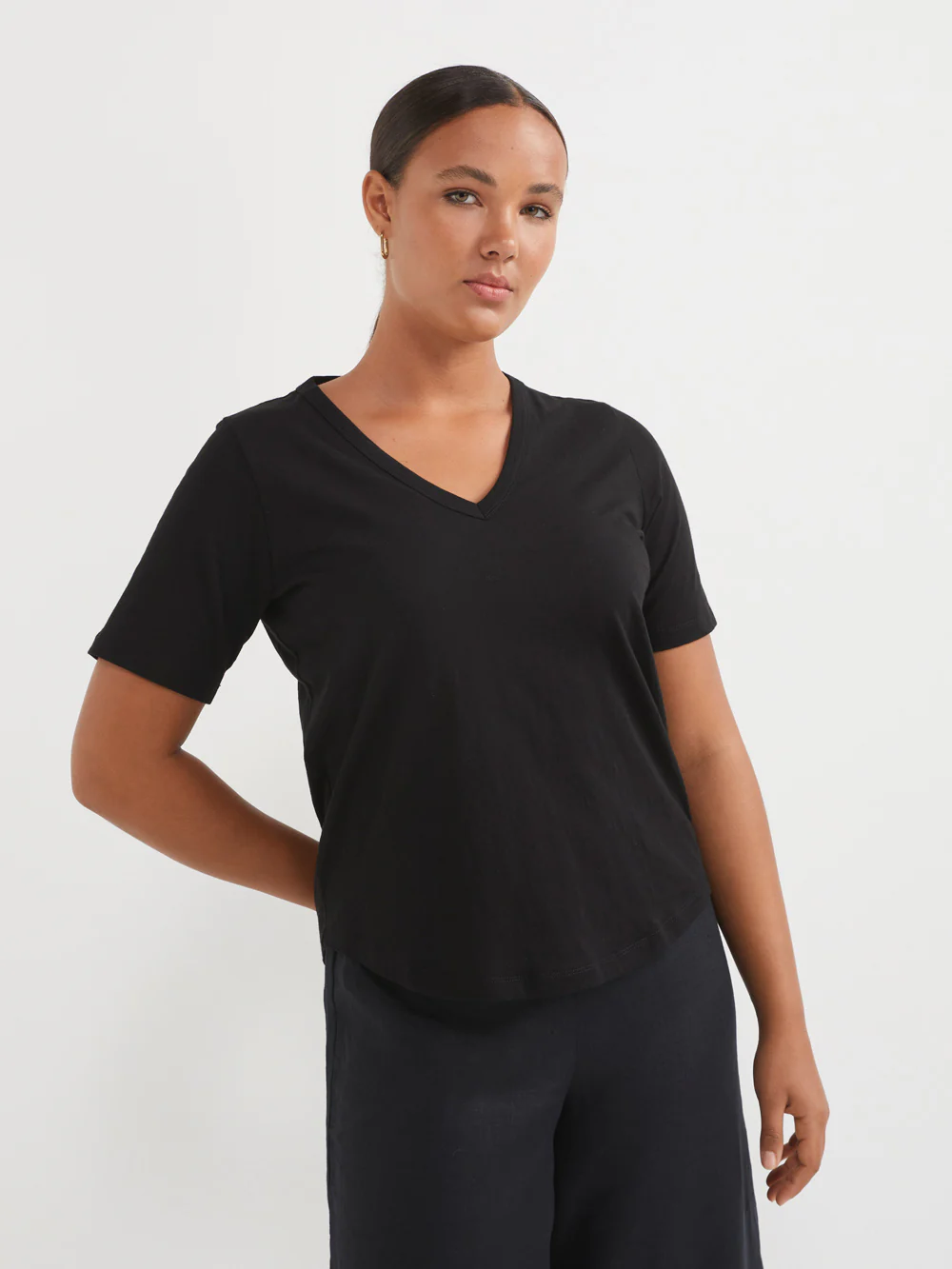 Common Standard Organic Cotton V-Neck Tee - Image 5