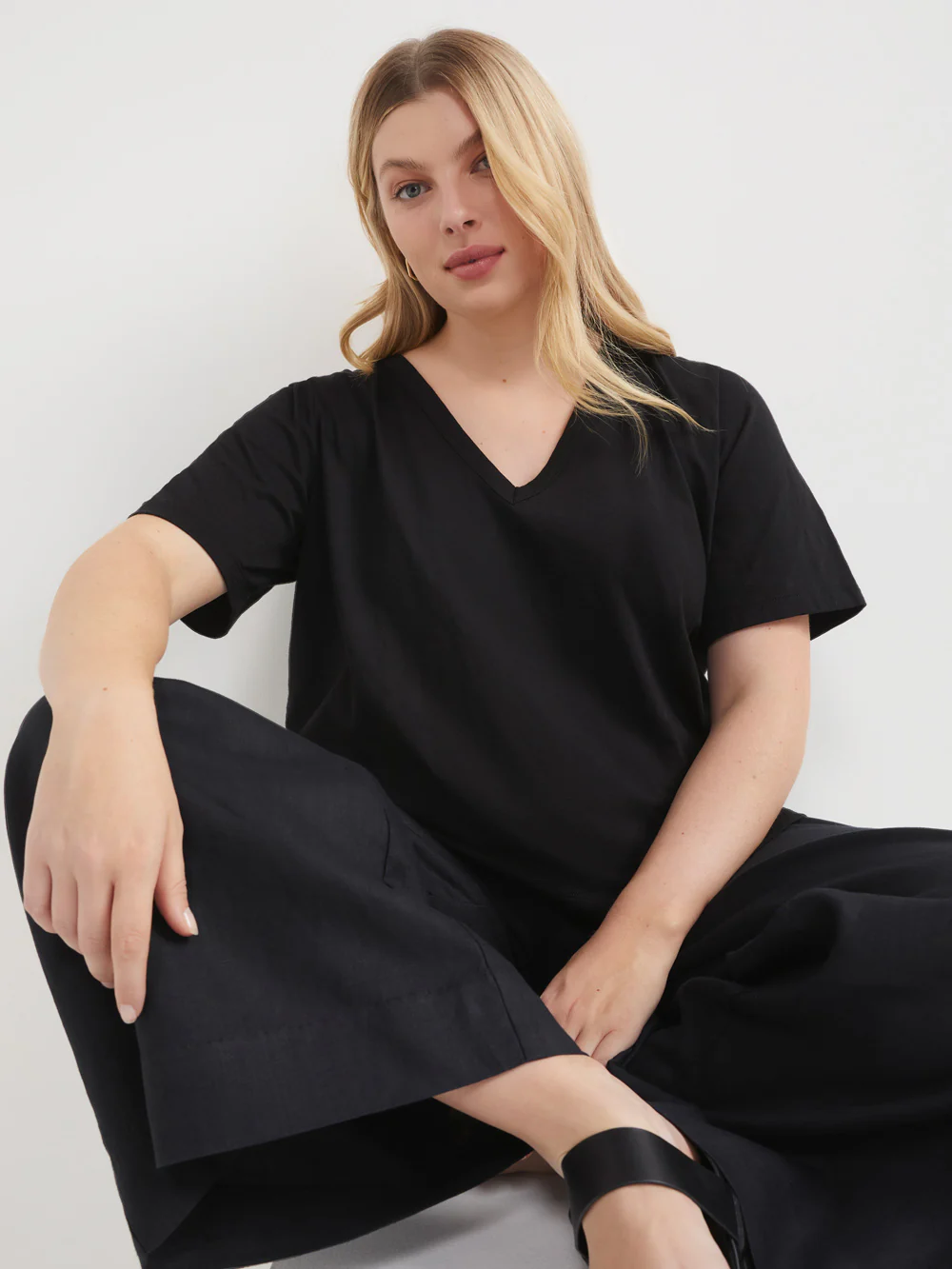 Common Standard Organic Cotton V-Neck Tee - Image 6