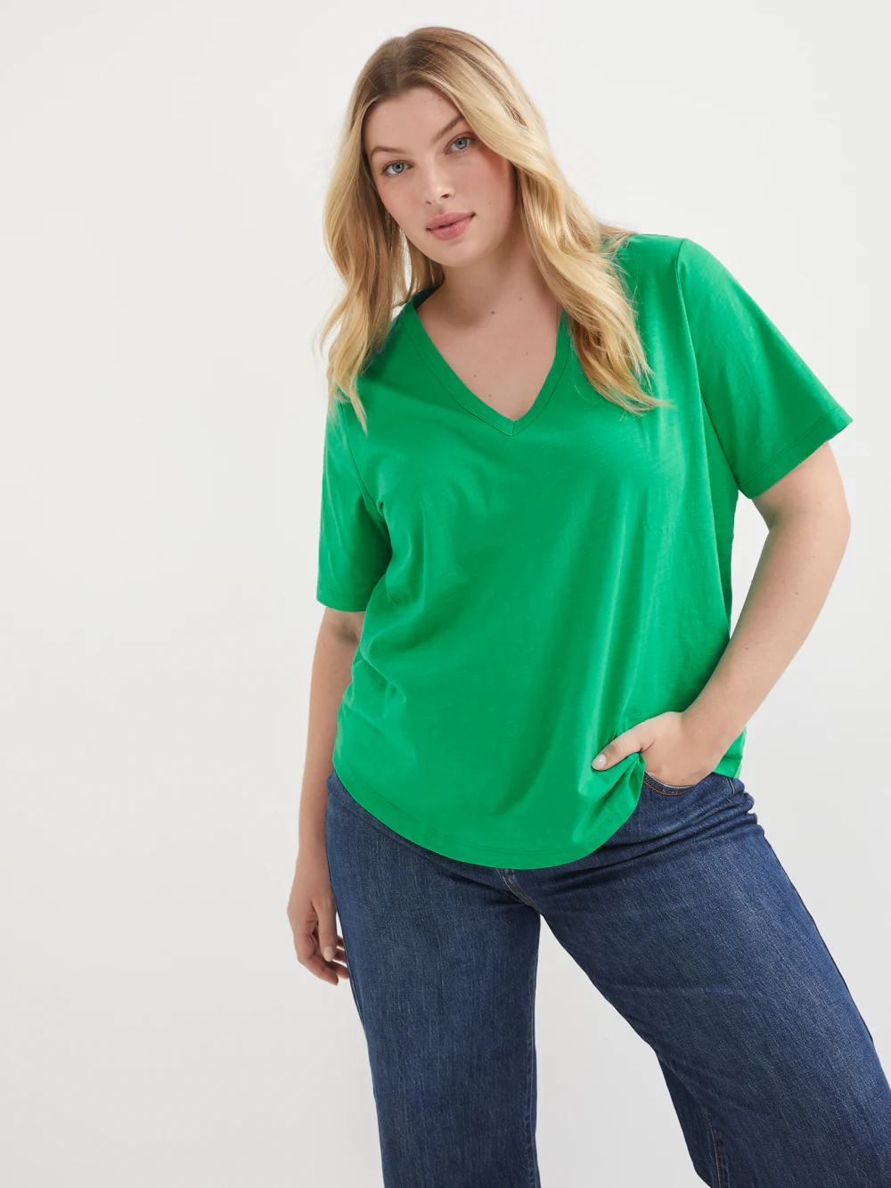 Common Standard Organic Cotton V-Neck Tee - Image 5