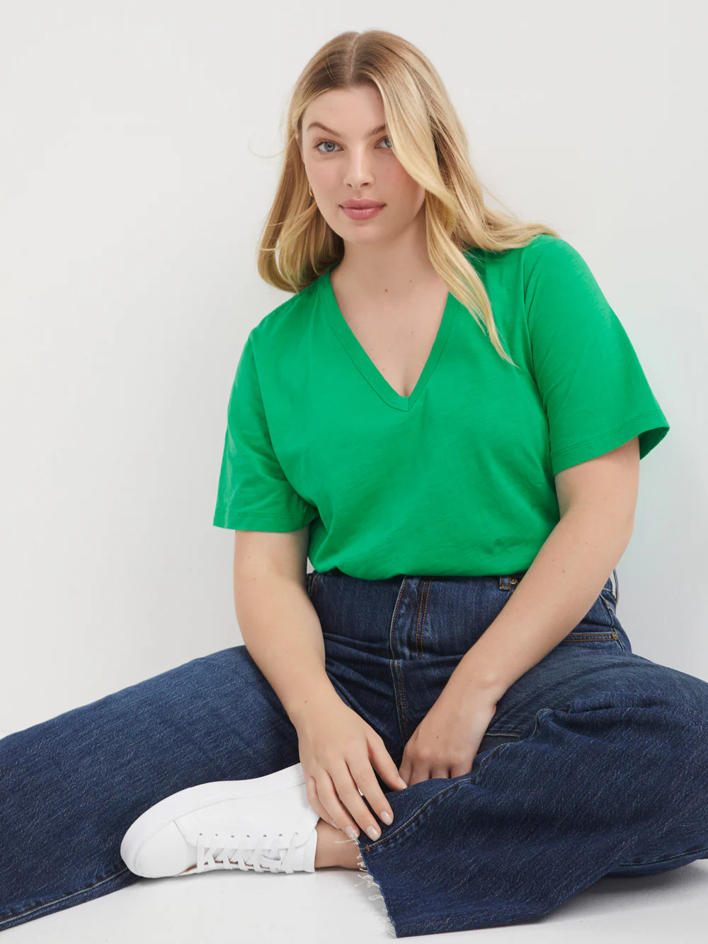 Common Standard Organic Cotton V-Neck Tee - Image 6