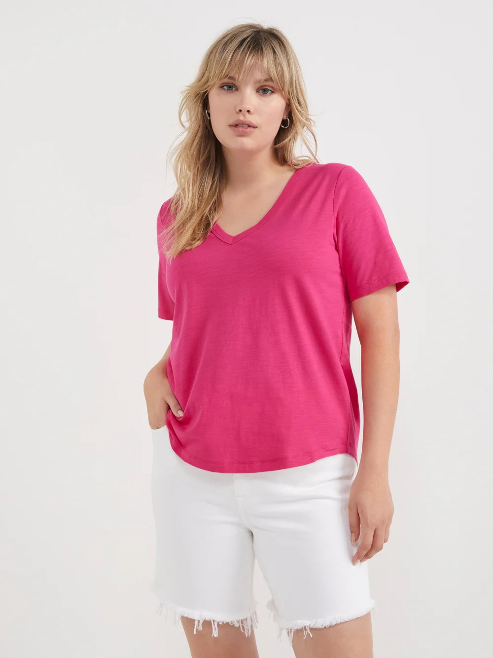 Common Standard Organic Cotton V-Neck Tee - Image 2