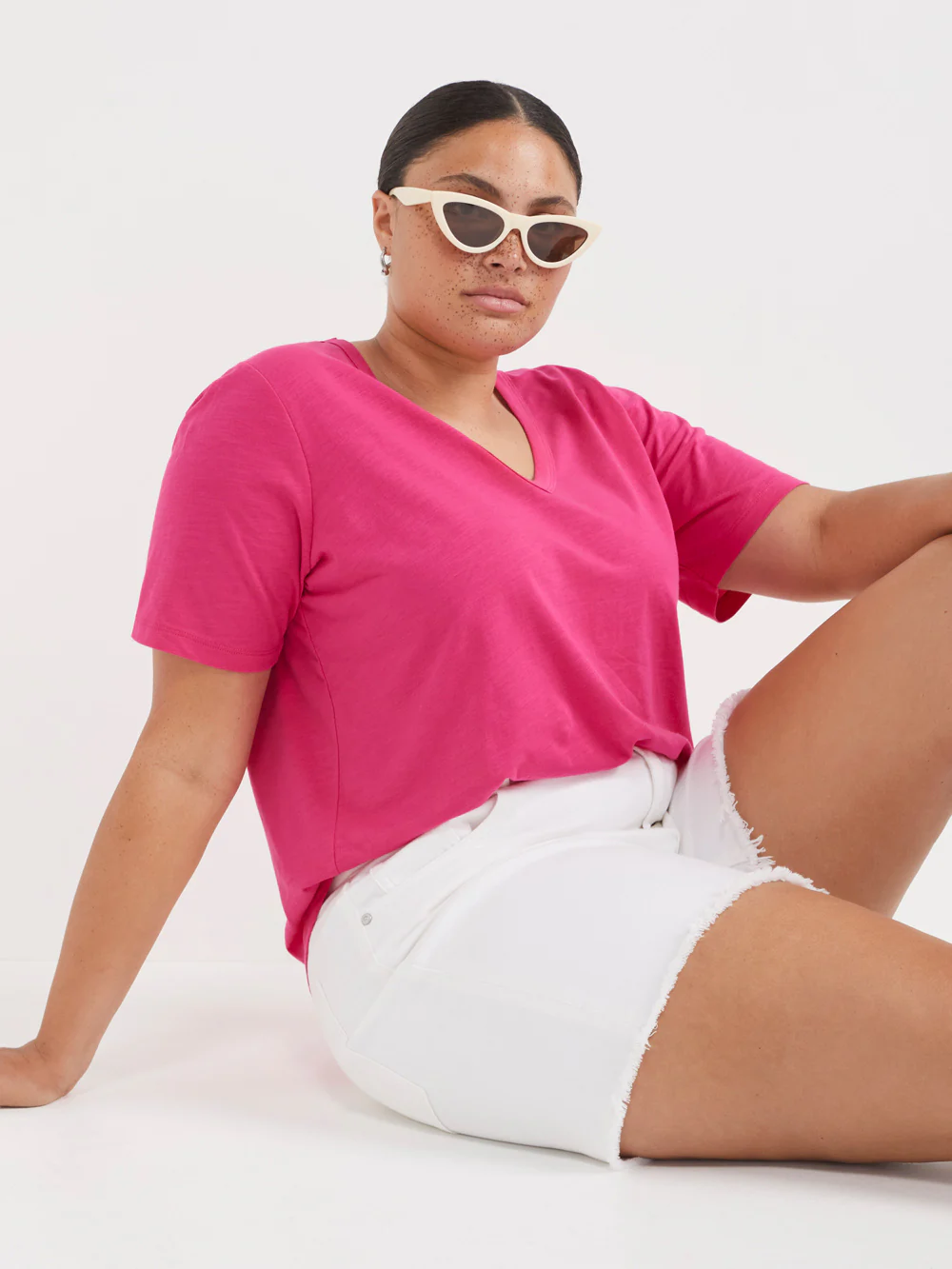 Common Standard Organic Cotton V-Neck Tee - Image 5