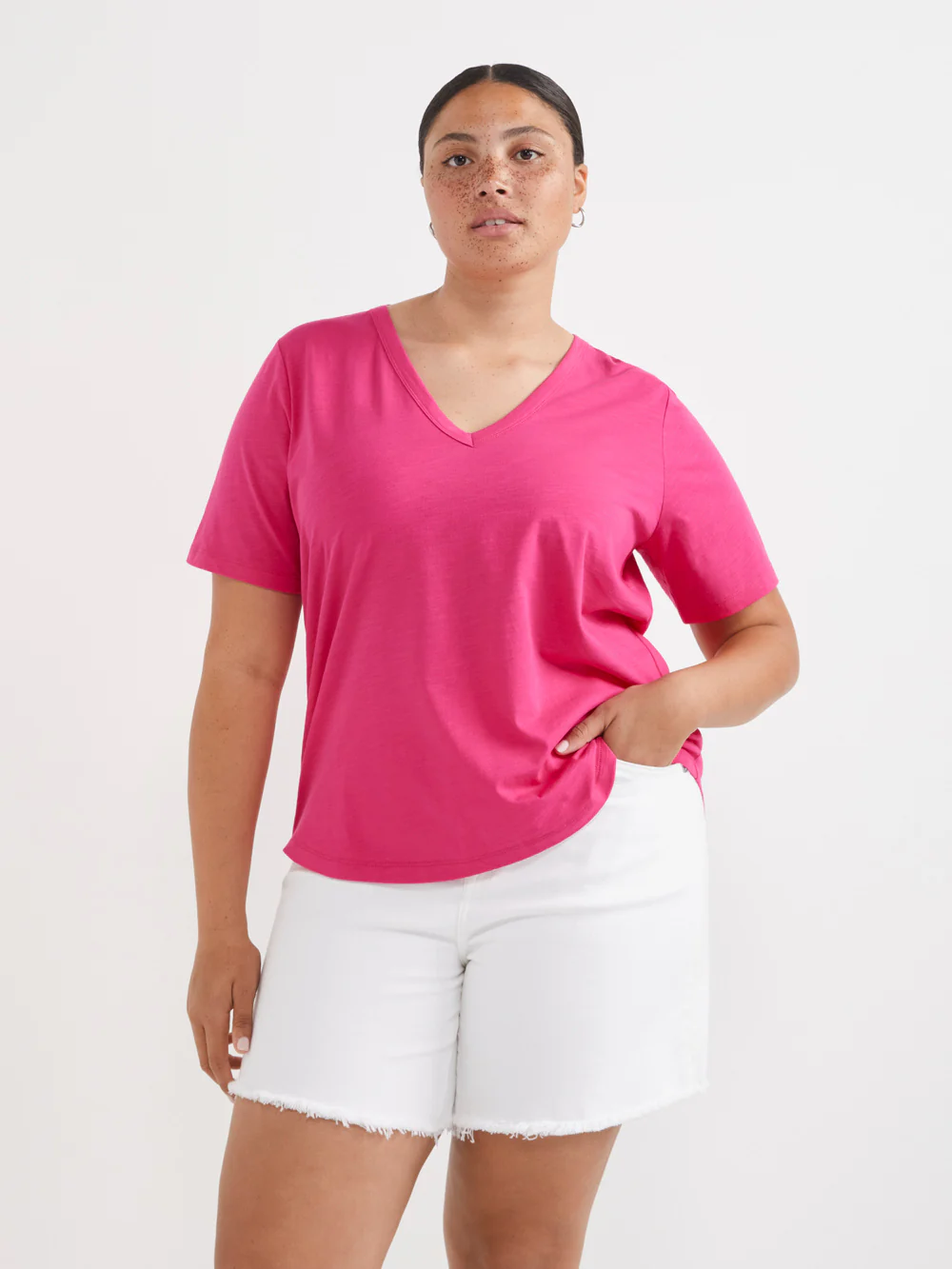 Common Standard Organic Cotton V-Neck Tee - Image 7