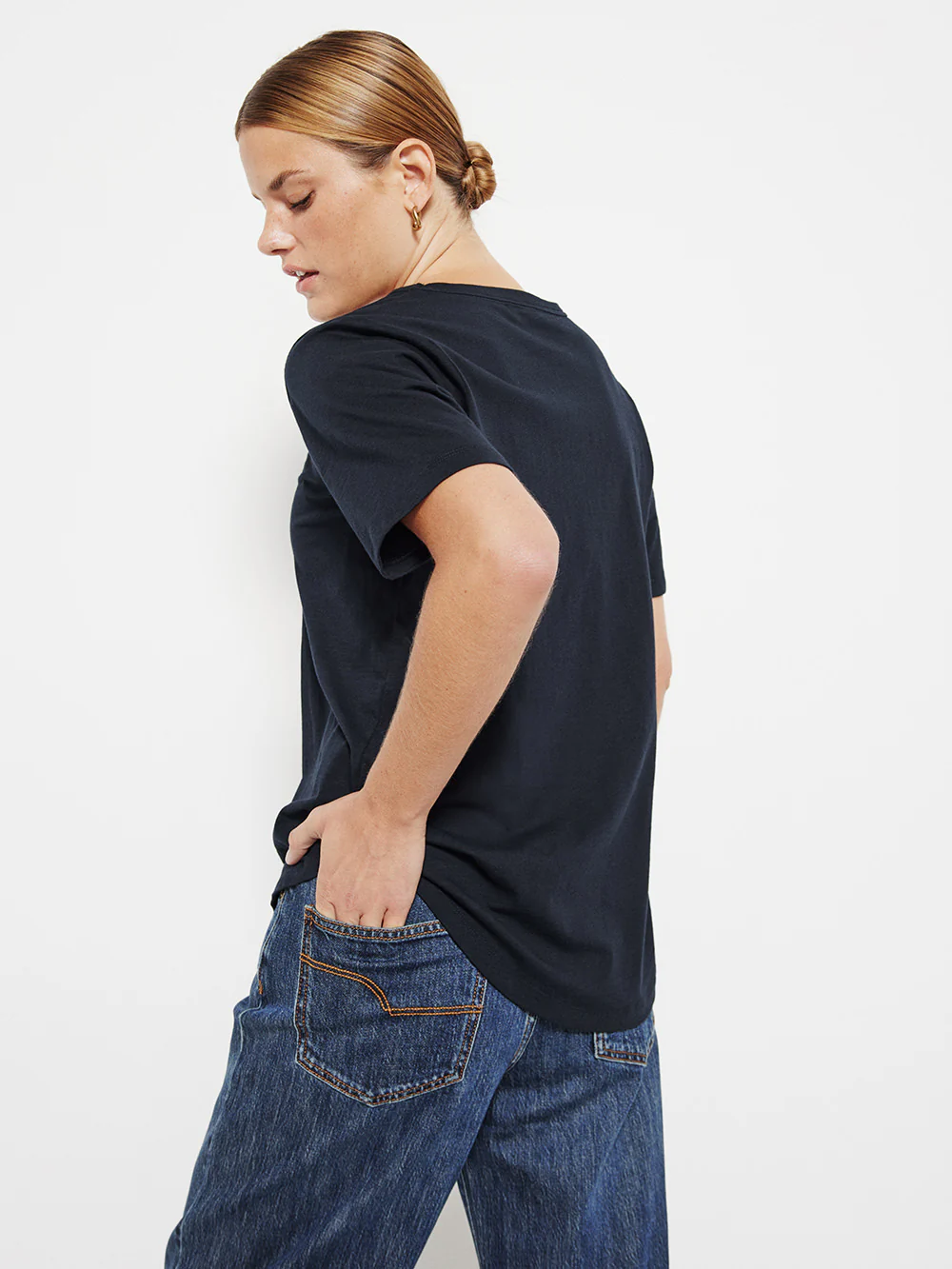 Common Standard Organic Cotton V-Neck Tee - Image 4