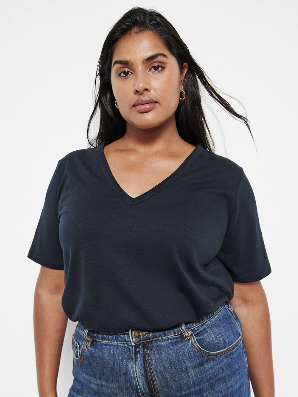 Common Standard Organic Cotton V-Neck Tee - Image 5