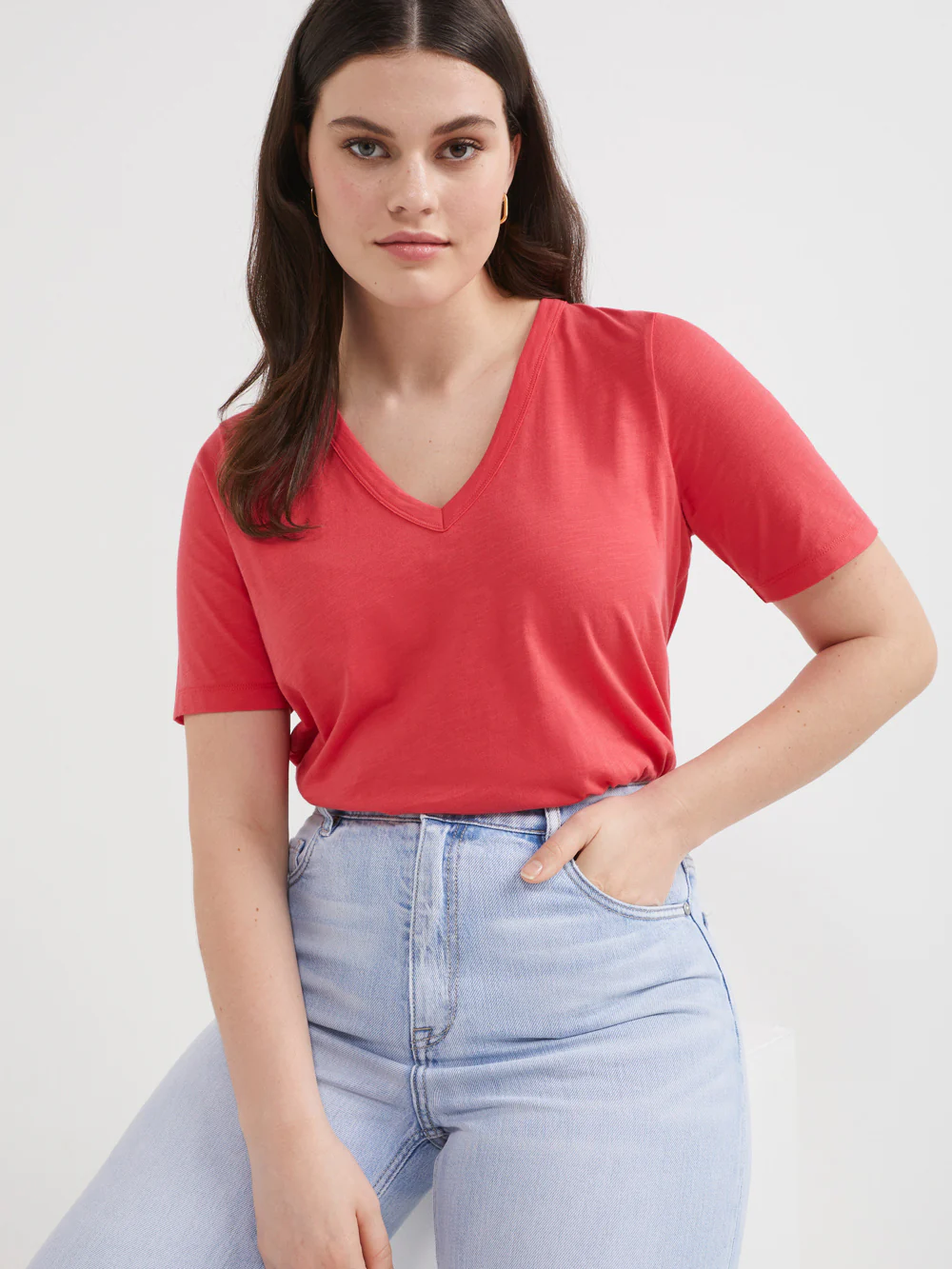 Common Standard Organic Cotton V-Neck Tee