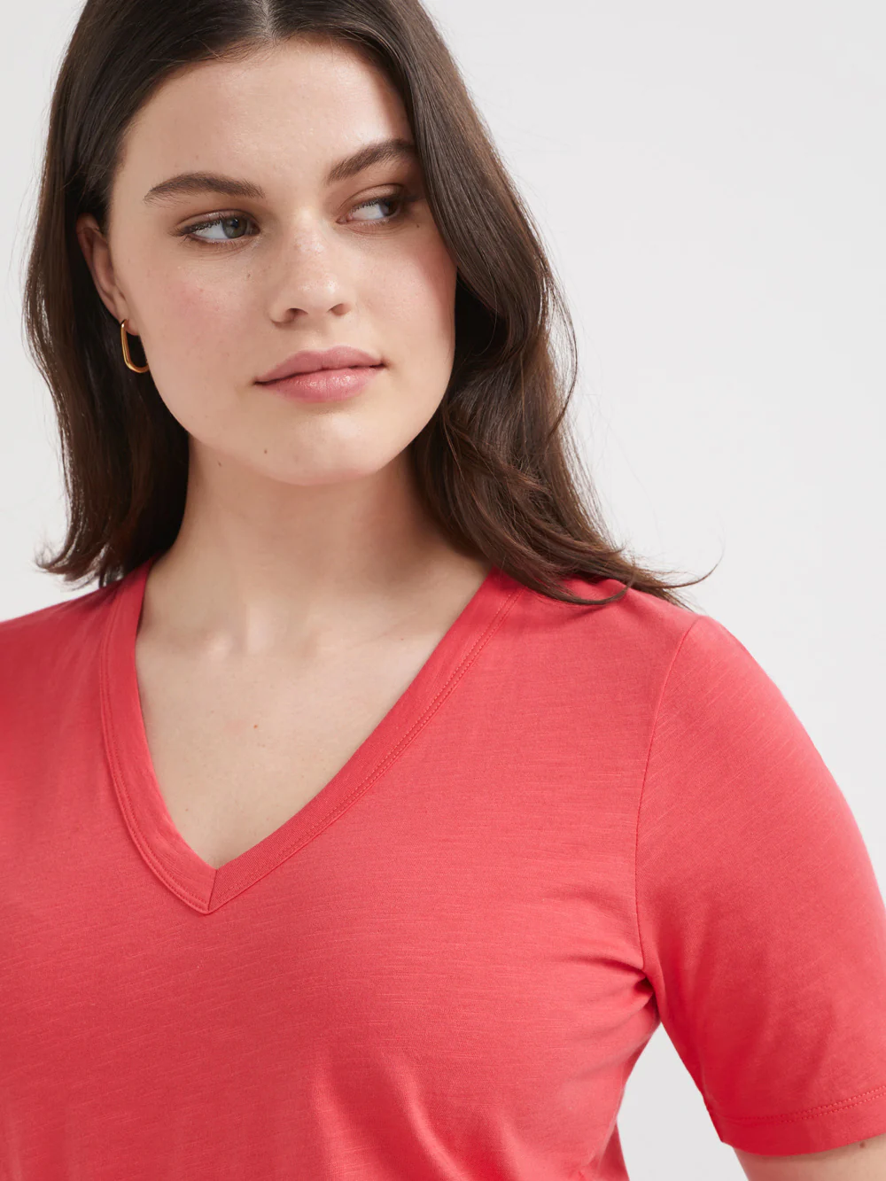 Common Standard Organic Cotton V-Neck Tee - Image 4
