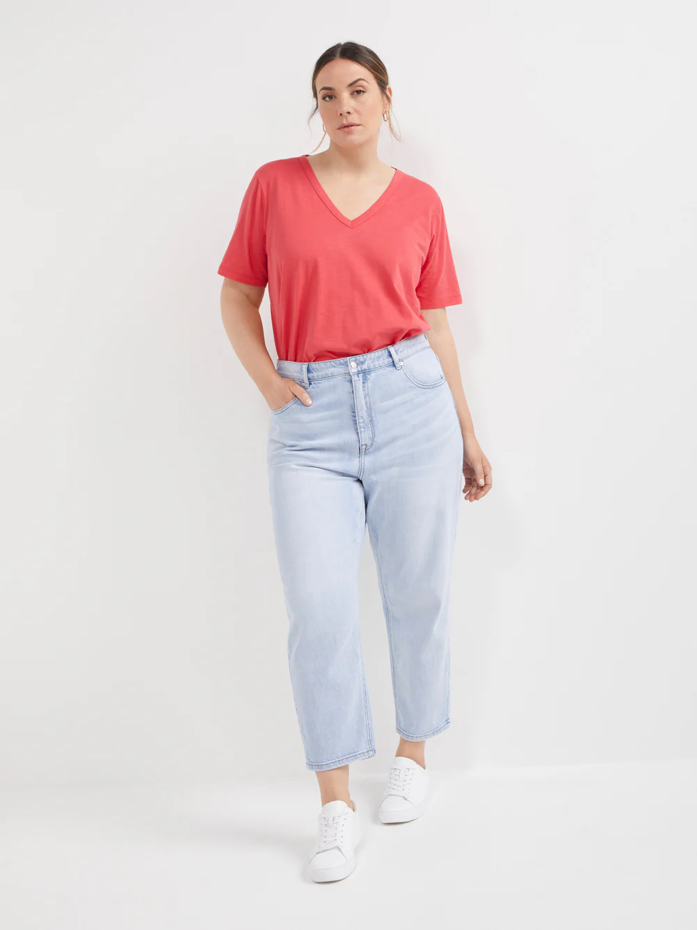 Common Standard Organic Cotton V-Neck Tee - Image 5