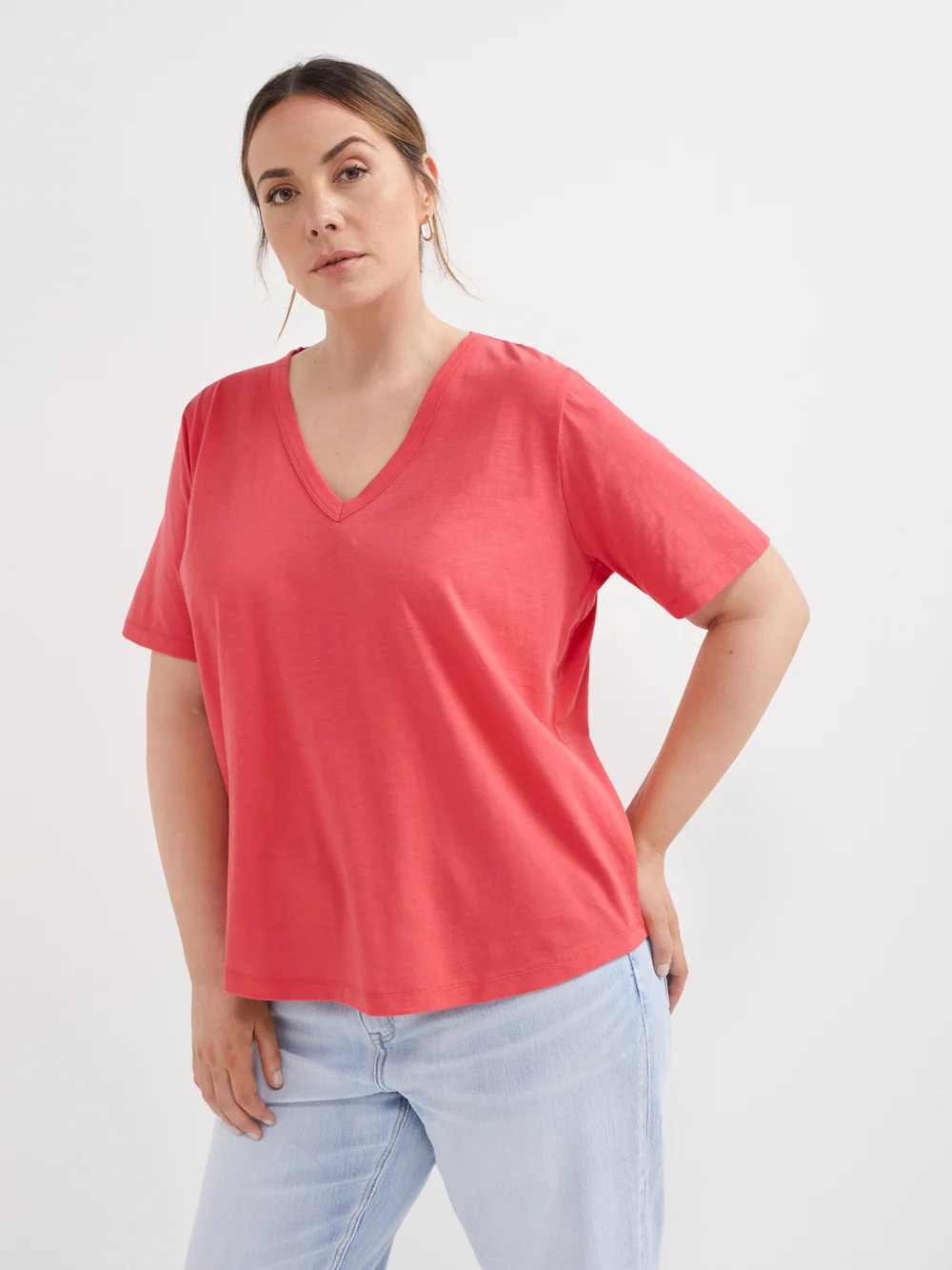 Common Standard Organic Cotton V-Neck Tee - Image 6