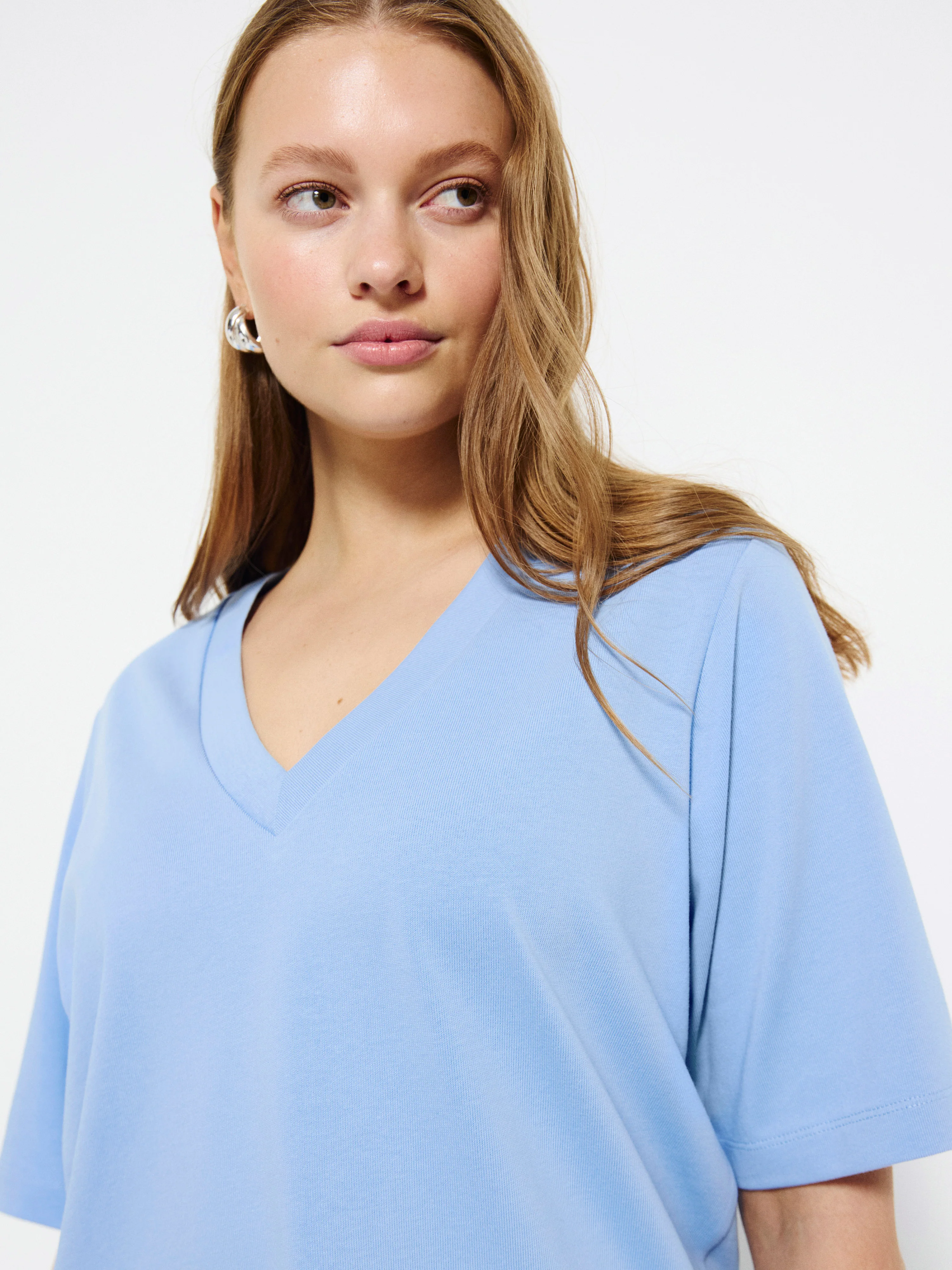 Cotton V-Neck T-Shirt - Image 2
