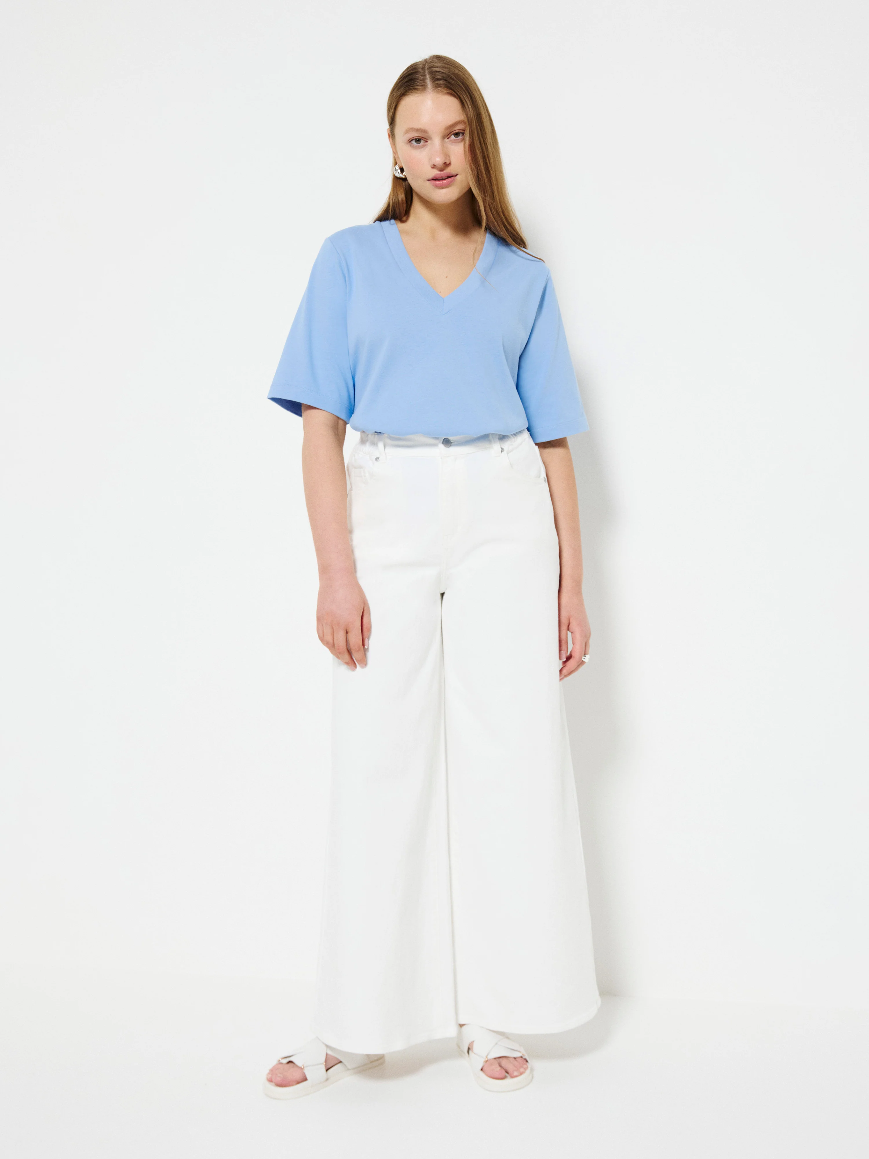 Cotton V-Neck T-Shirt - Image 4