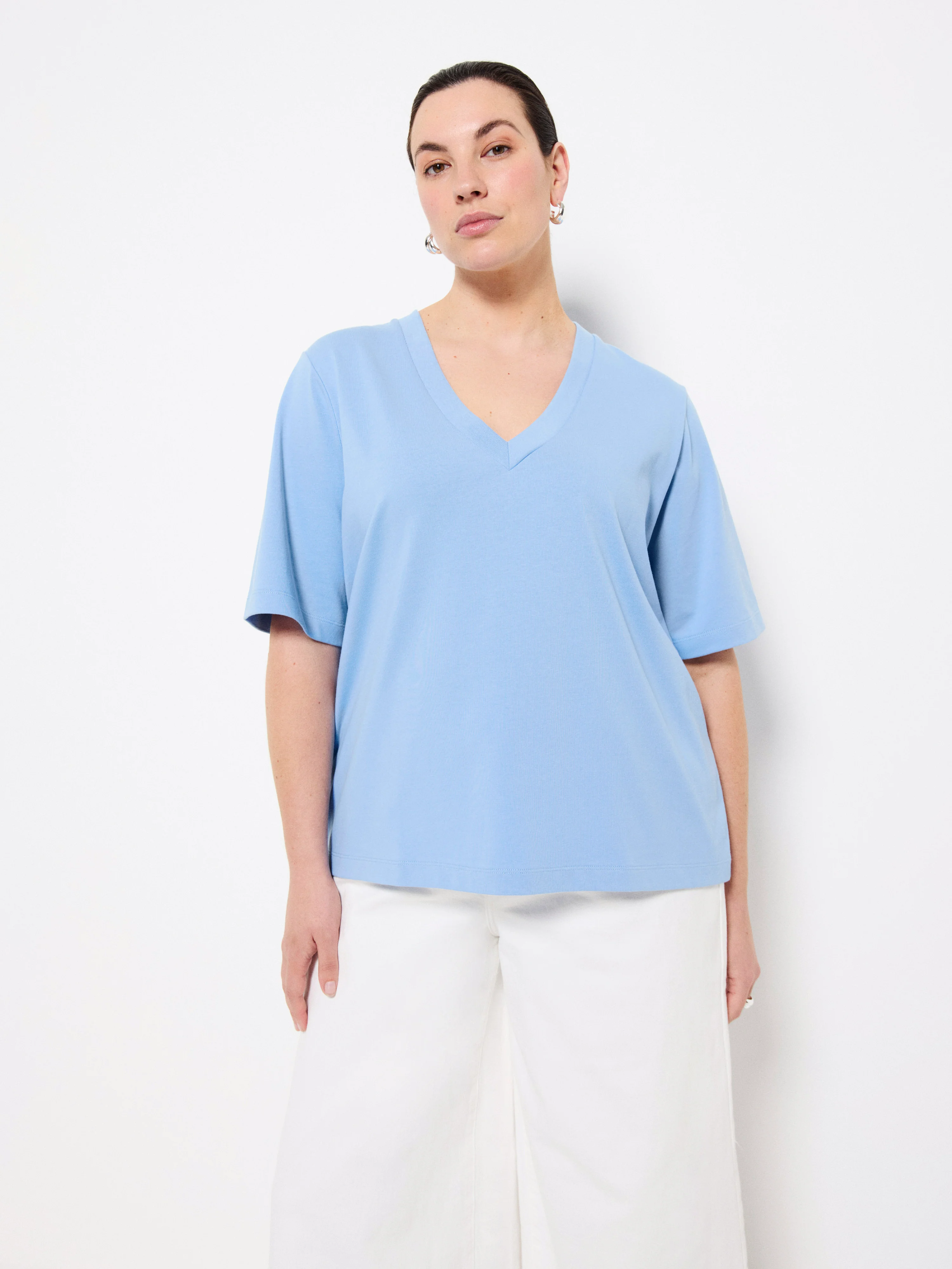 Cotton V-Neck T-Shirt - Image 5