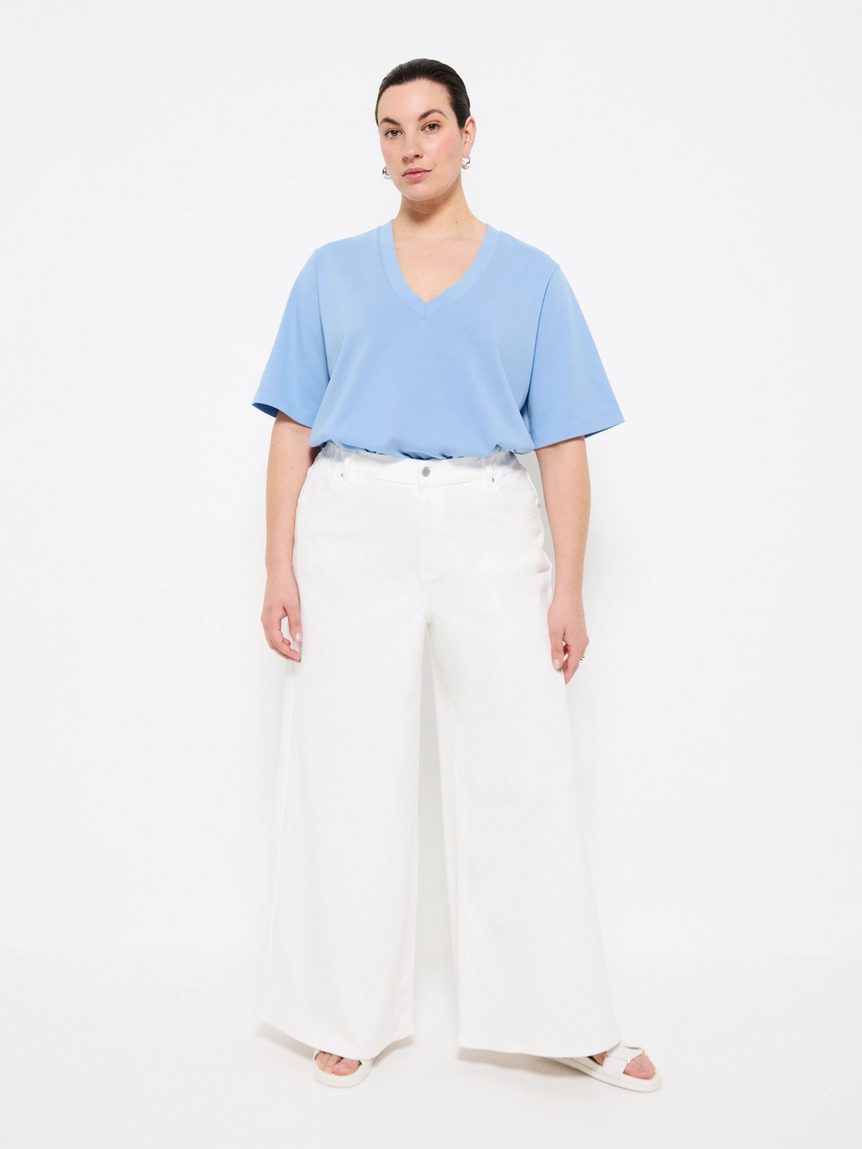 Cotton V-Neck T-Shirt - Image 8