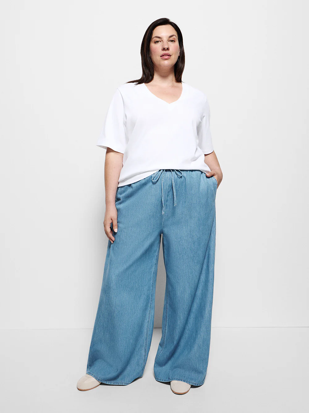 Cotton V-Neck T-Shirt - Image 5