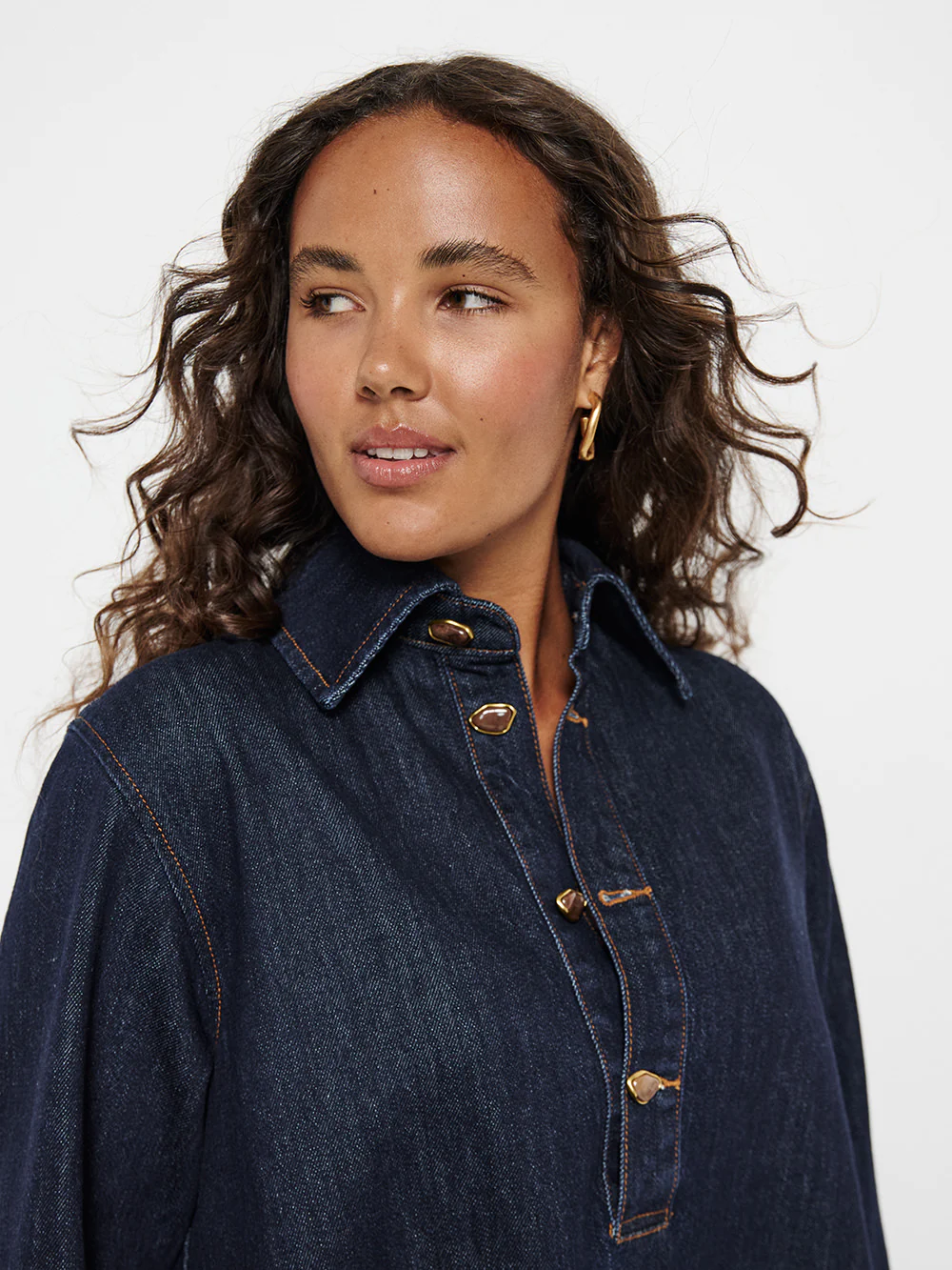 Denim Mini Dress - Image 2