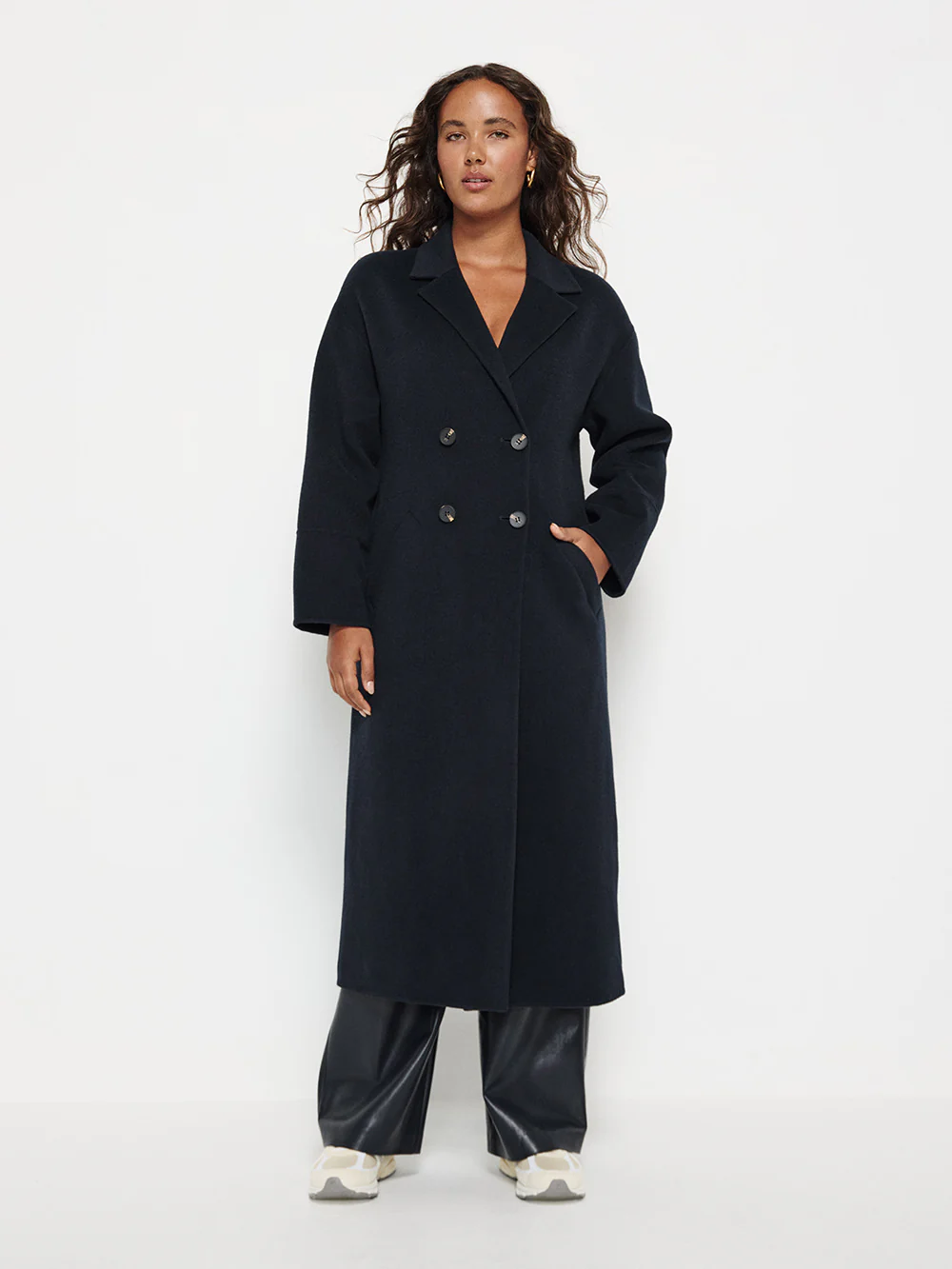 Double Breasted Wool Coat - Image 5