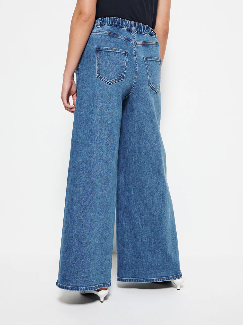 Elasticated Wide Leg Jean - Image 6