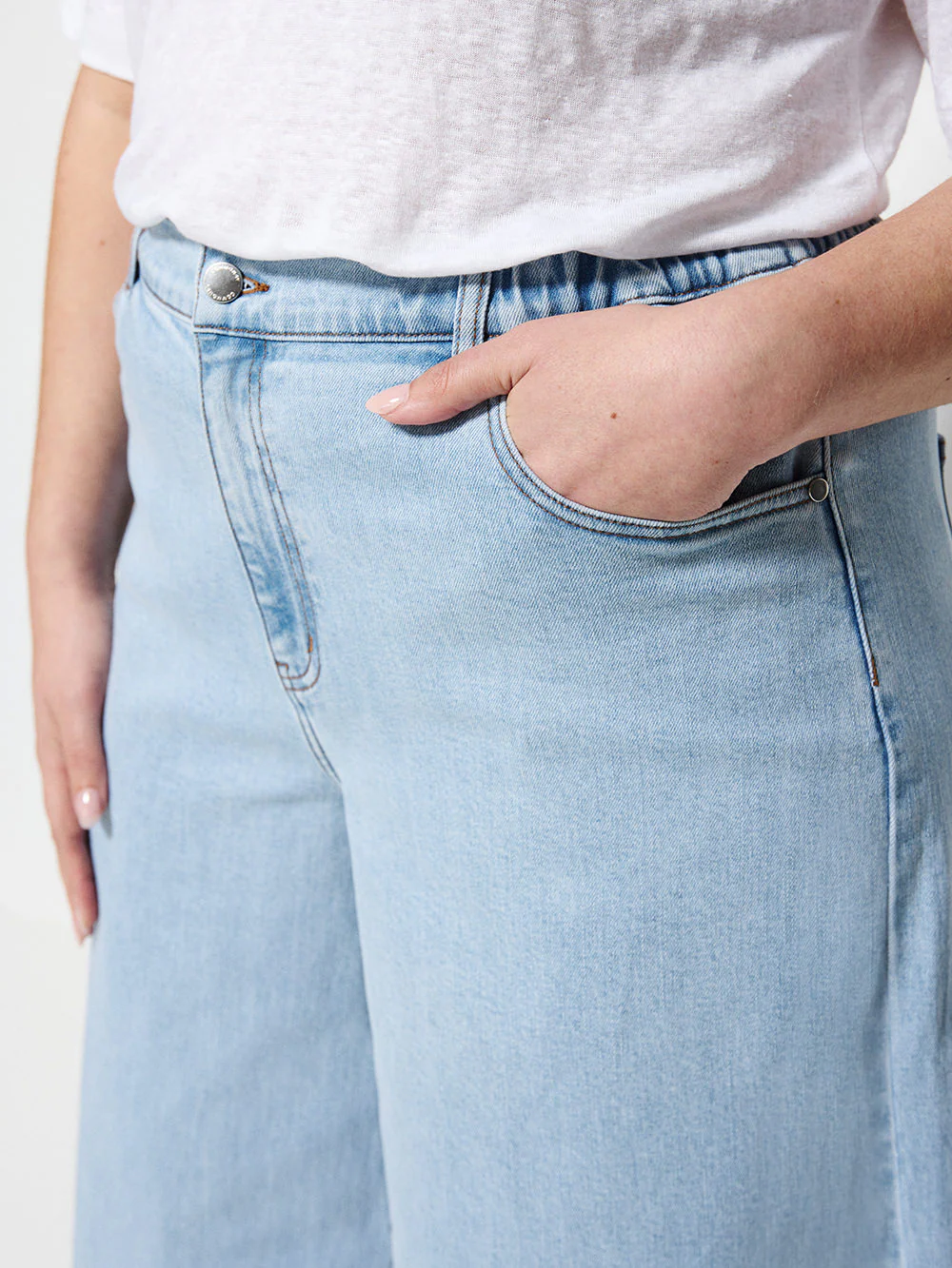 Elasticated Wide Leg Jean - Image 7