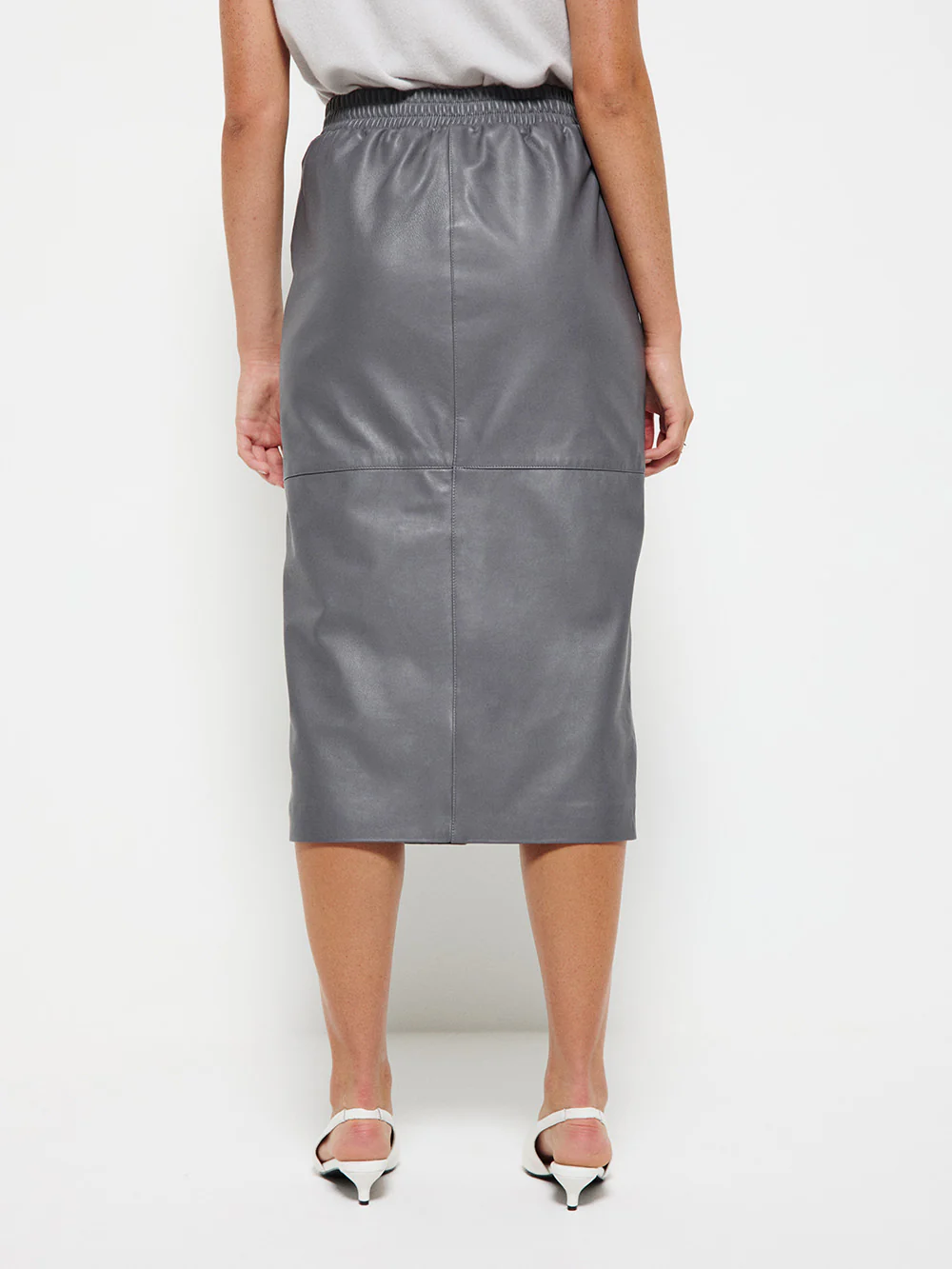 Emery Leather Skirt - Image 4