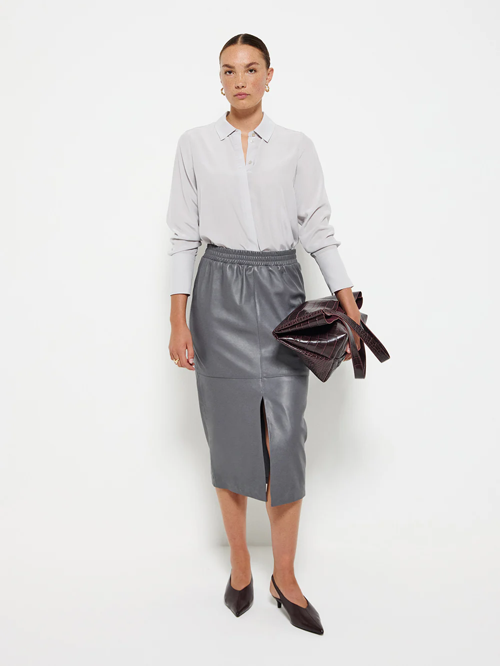 Emery Leather Skirt - Image 5