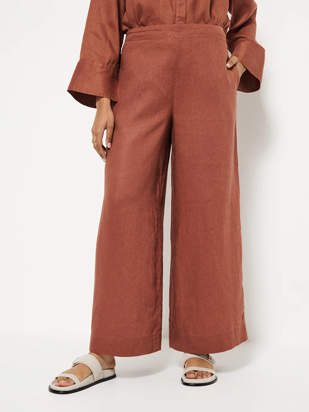 Flat Front Linen Pant - Image 2
