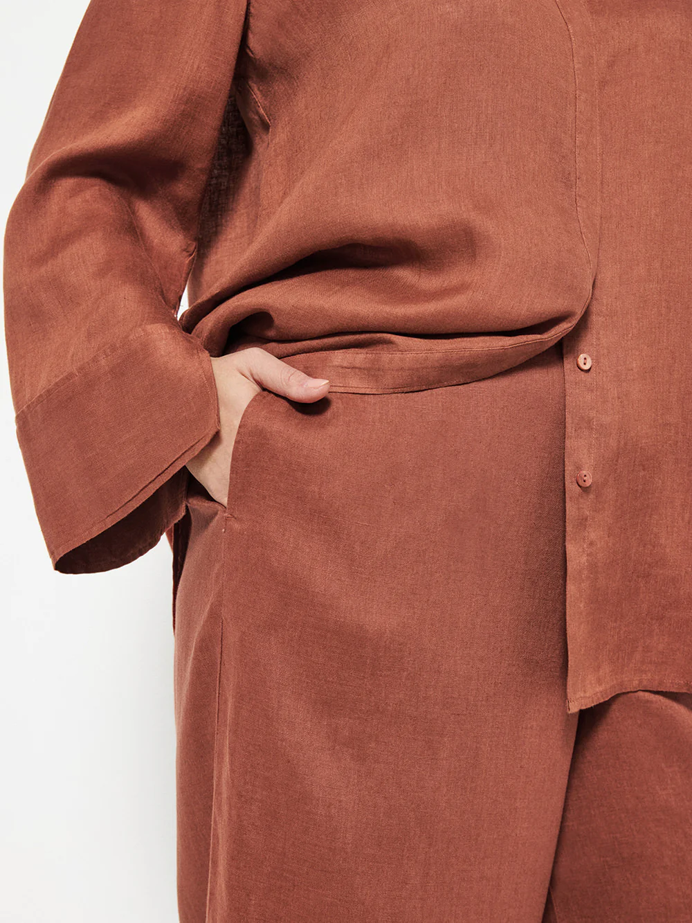 Flat Front Linen Pant - Image 8