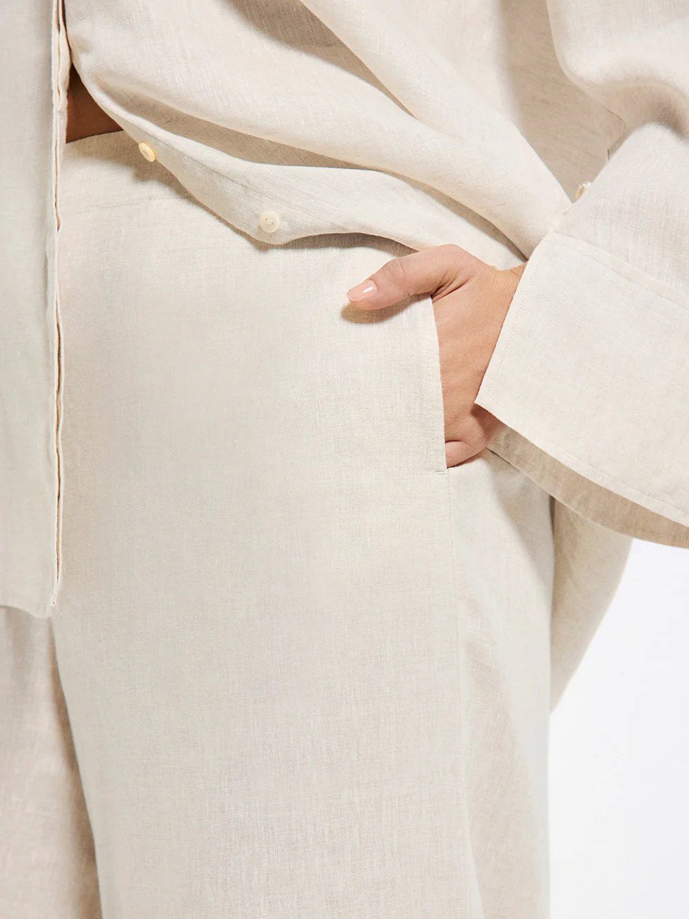 Flat Front Linen Pant - Image 8
