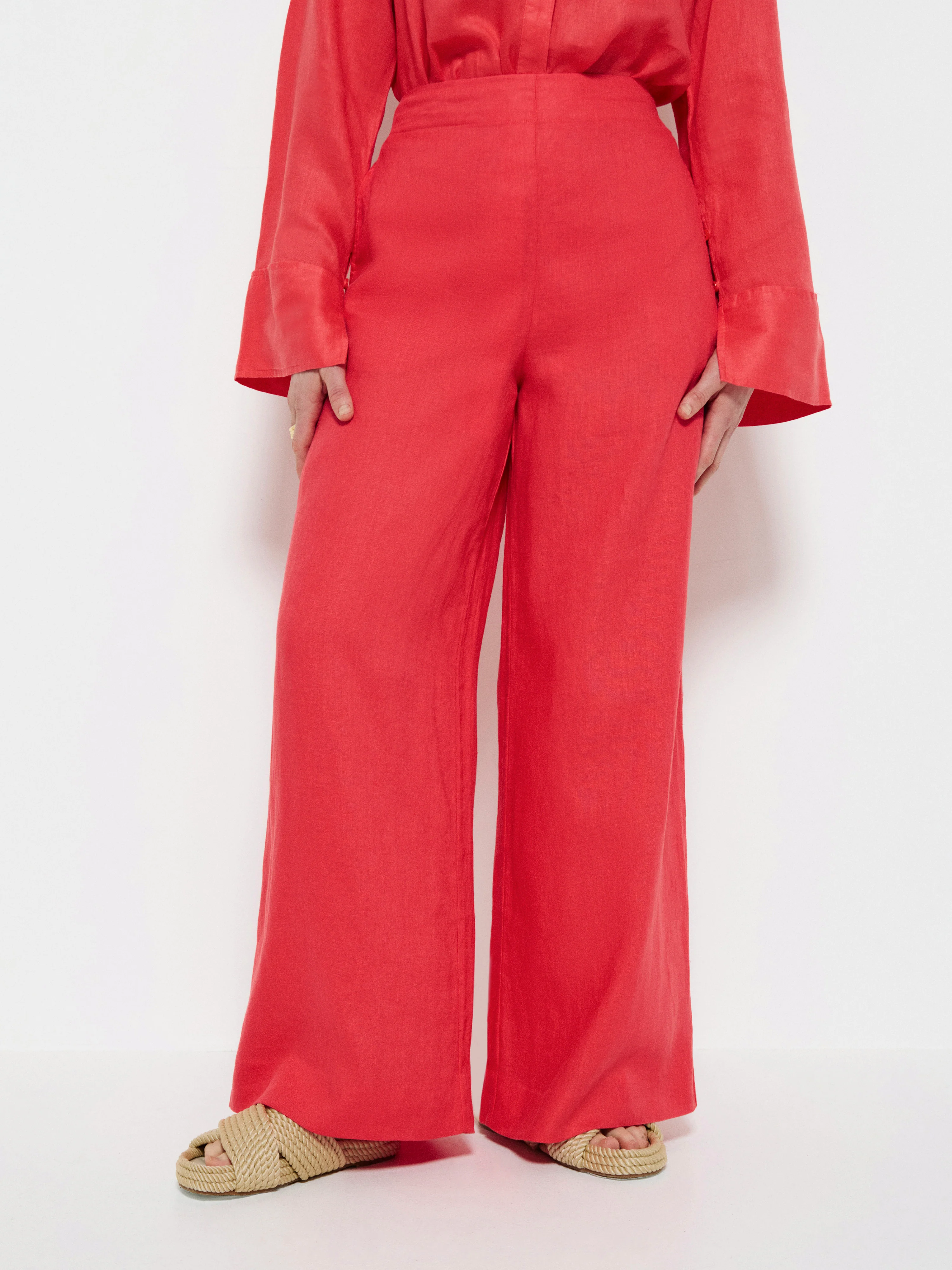 Flat Front Linen Pant - Image 2