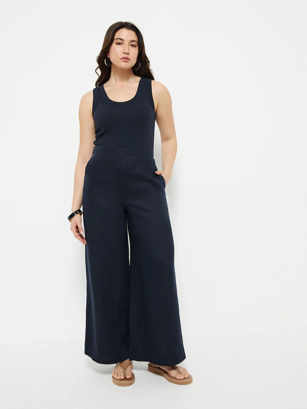 Flat Front Linen Pant - Image 5