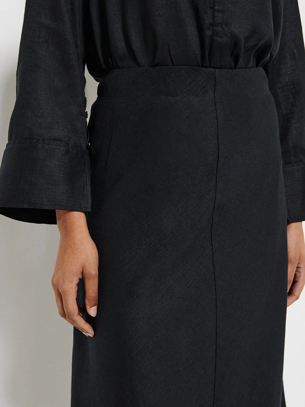 Flat Front Linen Skirt - Image 3