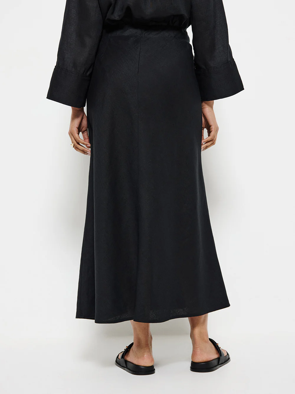 Flat Front Linen Skirt - Image 4