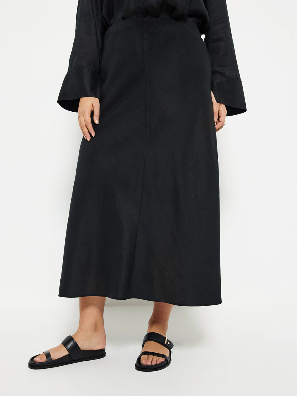 Flat Front Linen Skirt - Image 6