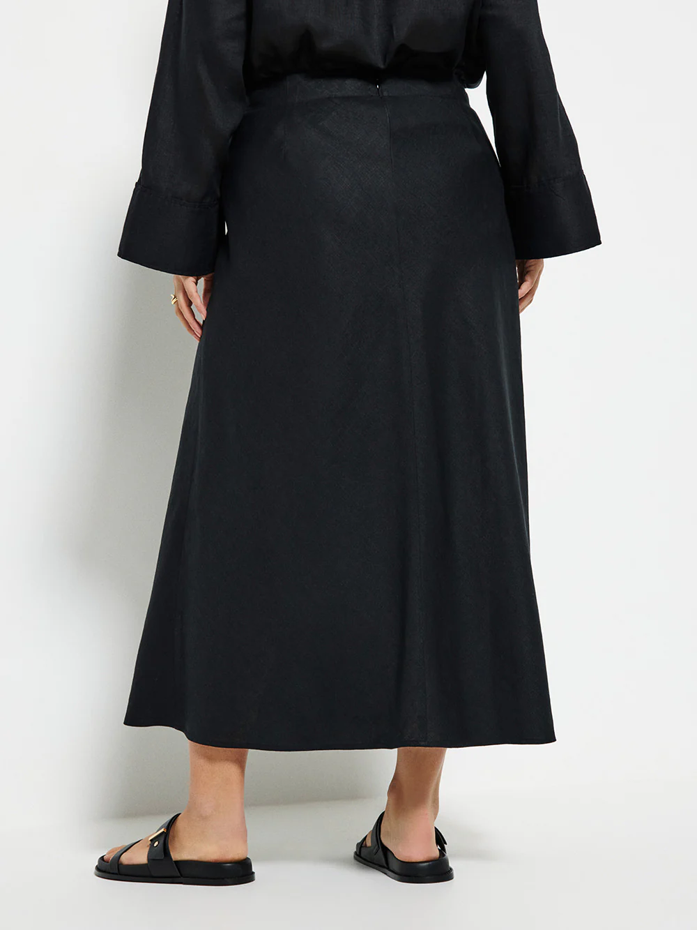 Flat Front Linen Skirt - Image 8