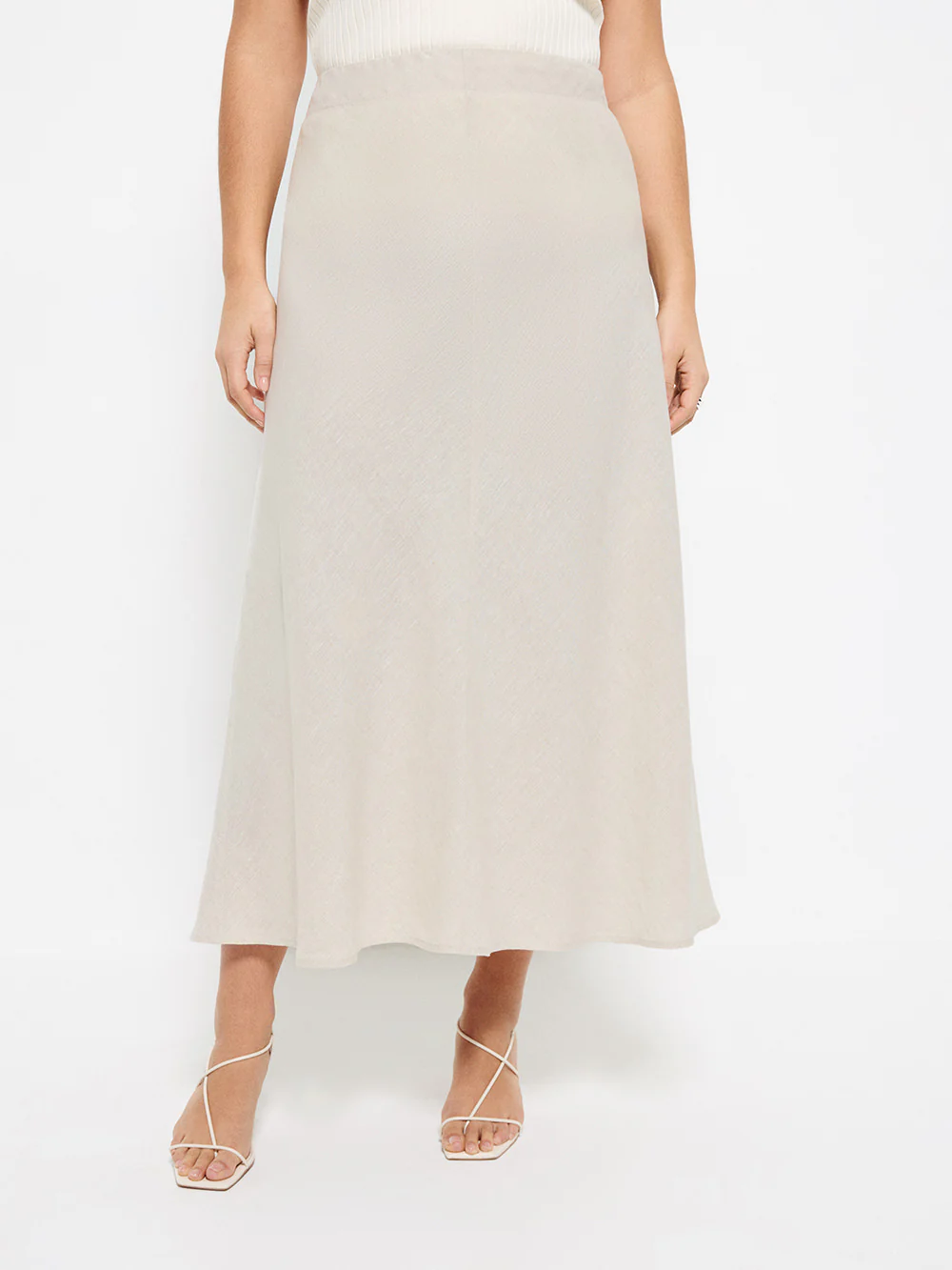 Flat Front Linen Skirt - Image 7