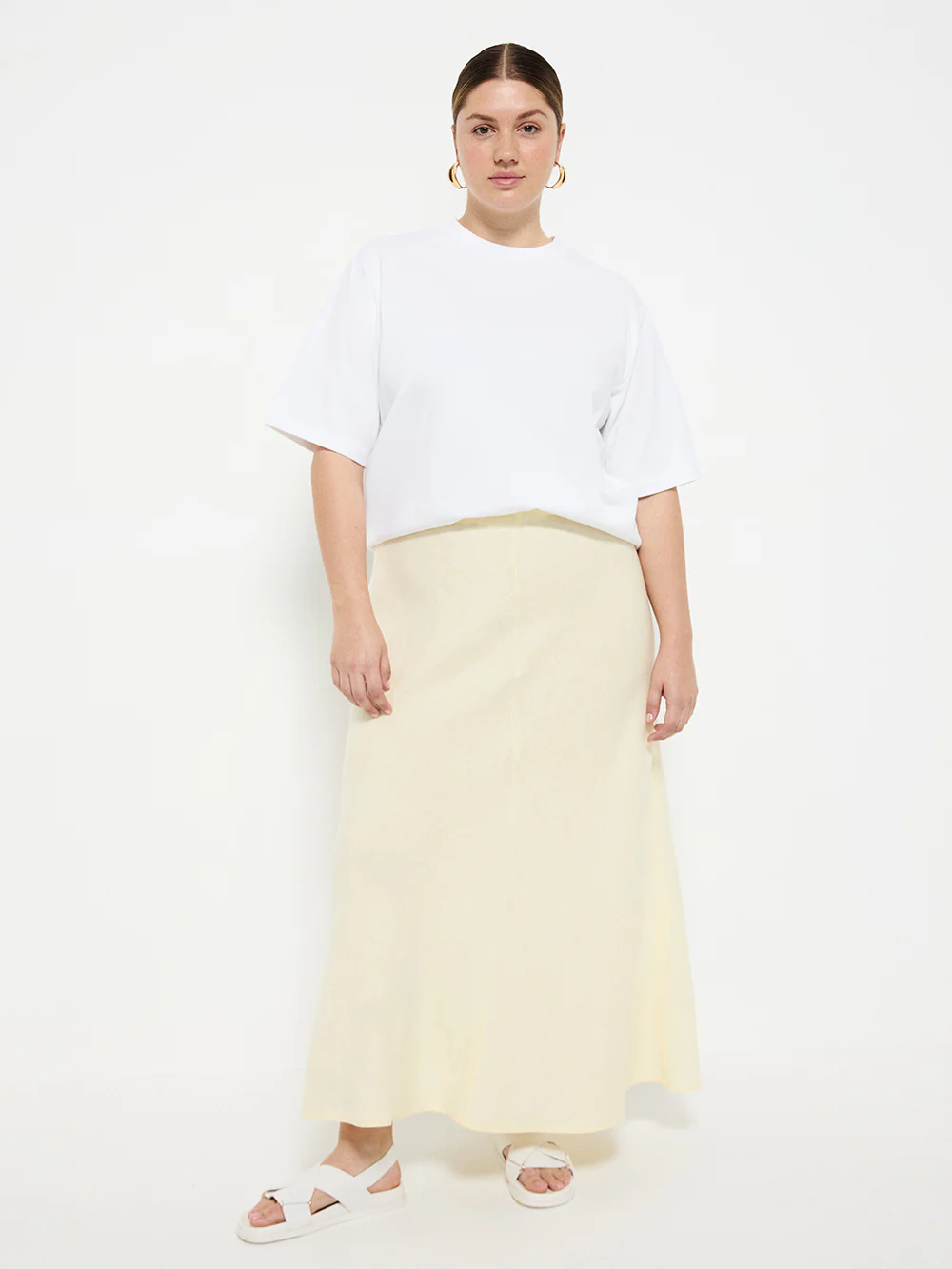 Flat Front Linen Skirt - Image 7