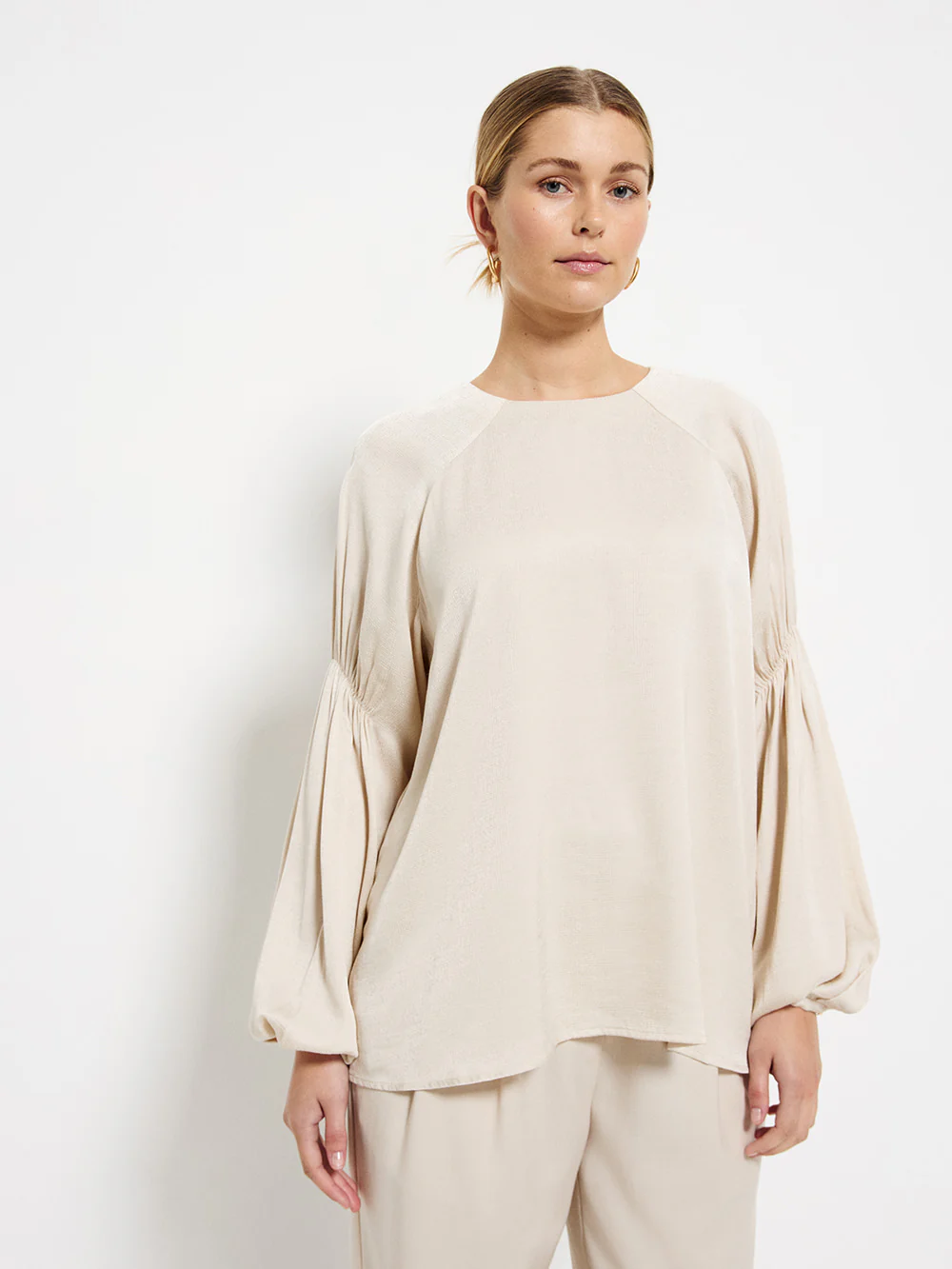 Gathered Sleeve Blouse