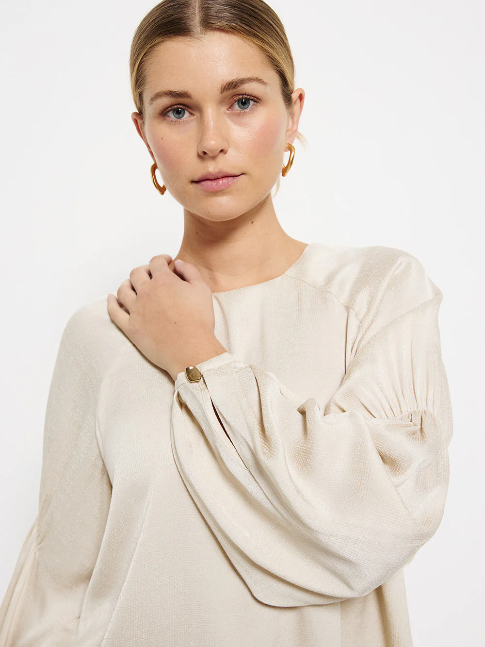 Gathered Sleeve Blouse - Image 2