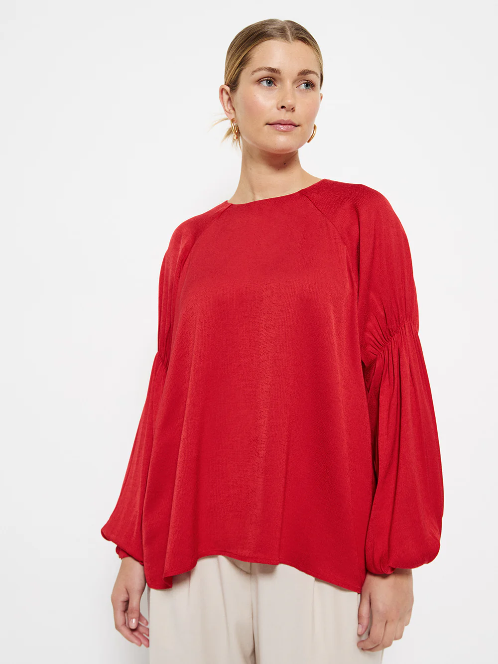 Gathered Sleeve Blouse
