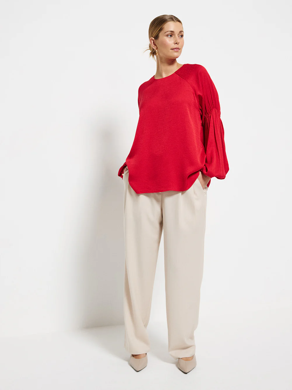 Gathered Sleeve Blouse - Image 4