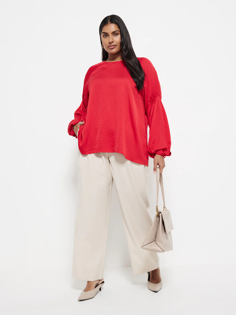 Gathered Sleeve Blouse - Image 8