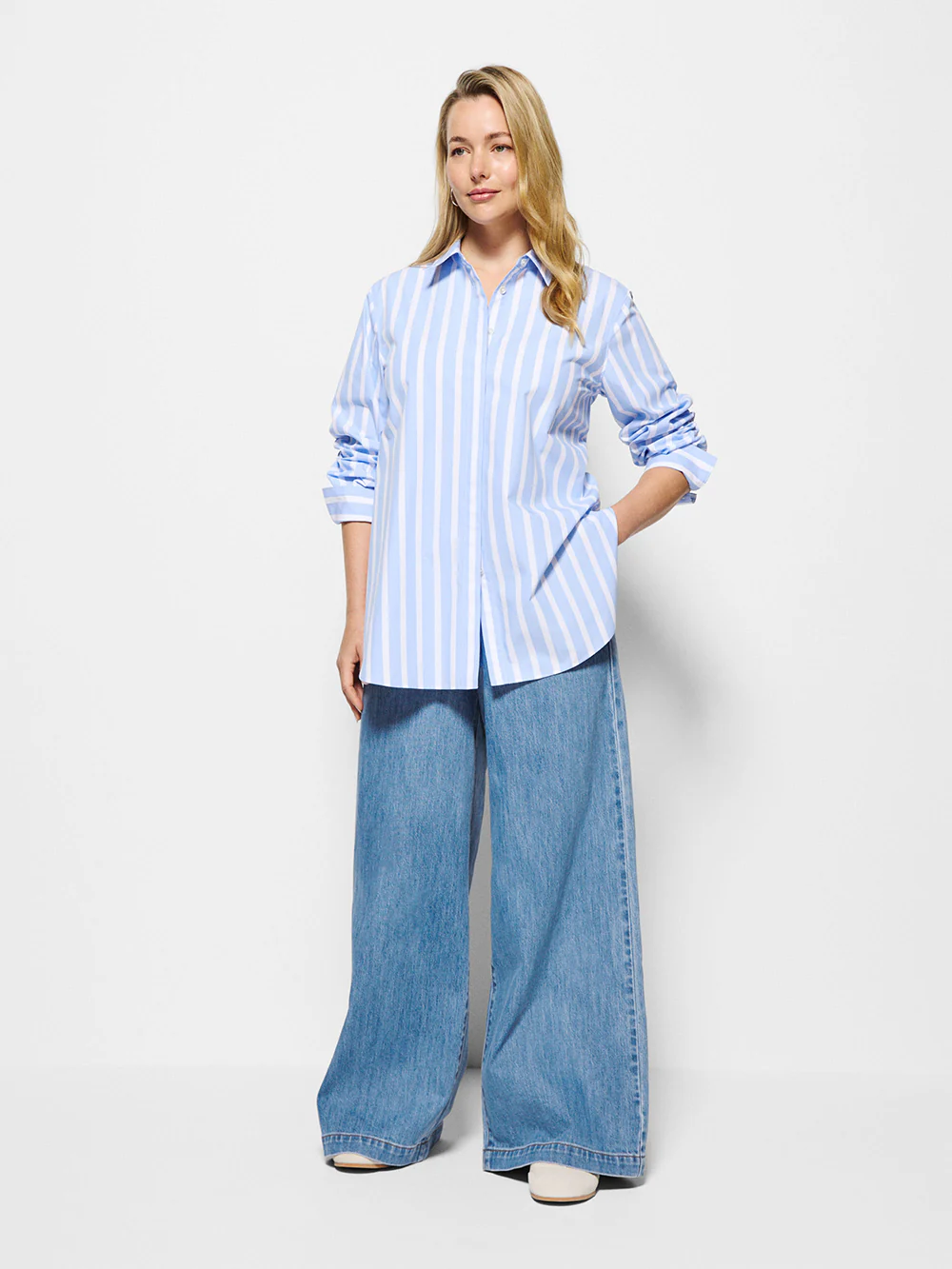 Good Earth Cotton Demi Shirt - Image 4