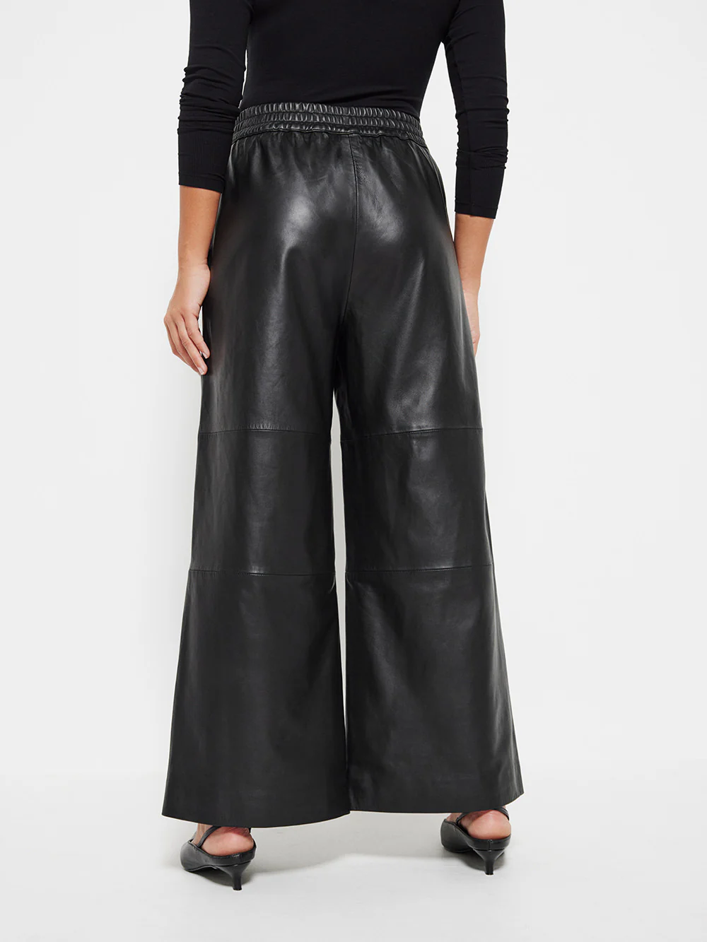 Leather Wide Leg Pant - Image 4