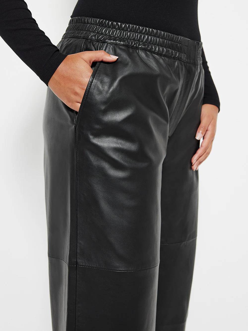 Leather Wide Leg Pant - Image 7