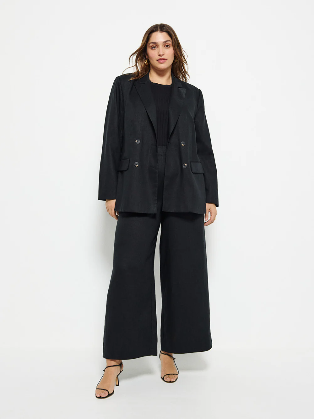 Linen Double Breasted Blazer - Image 10