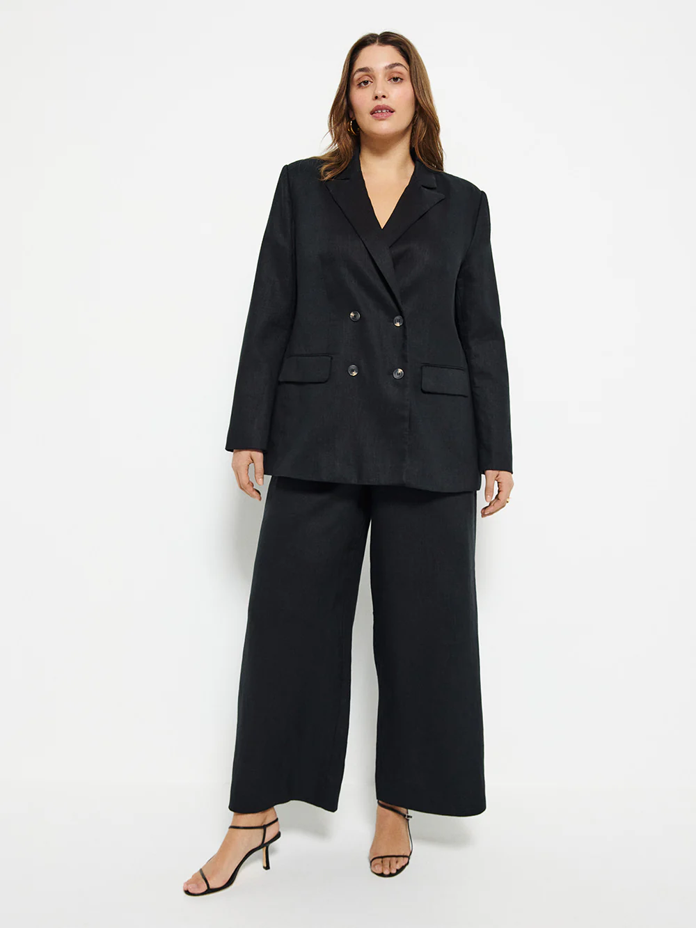 Linen Double Breasted Blazer - Image 6