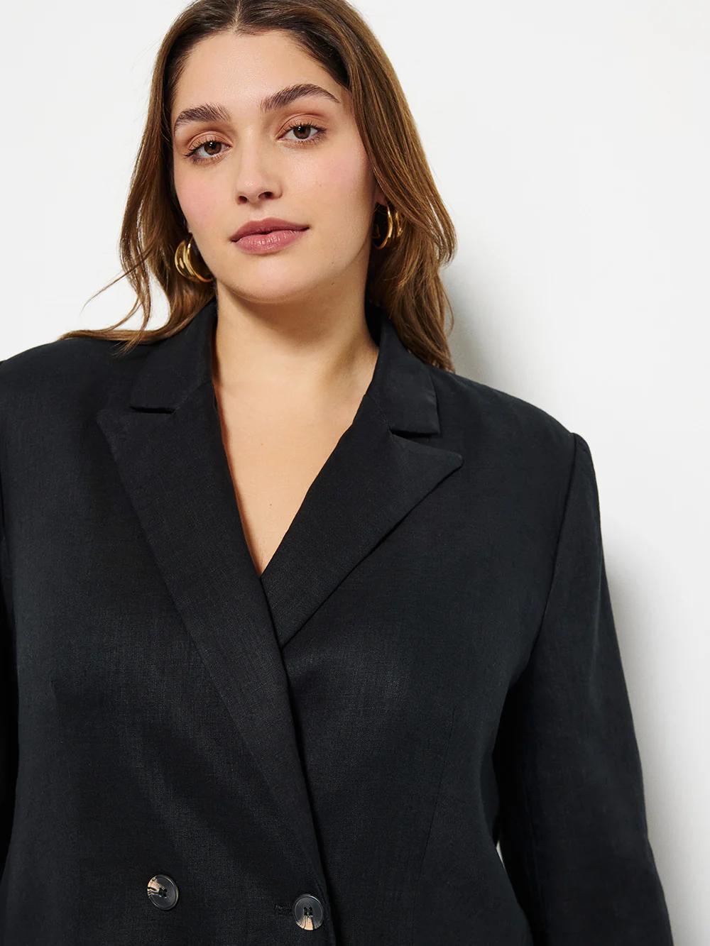 Linen Double Breasted Blazer - Image 8